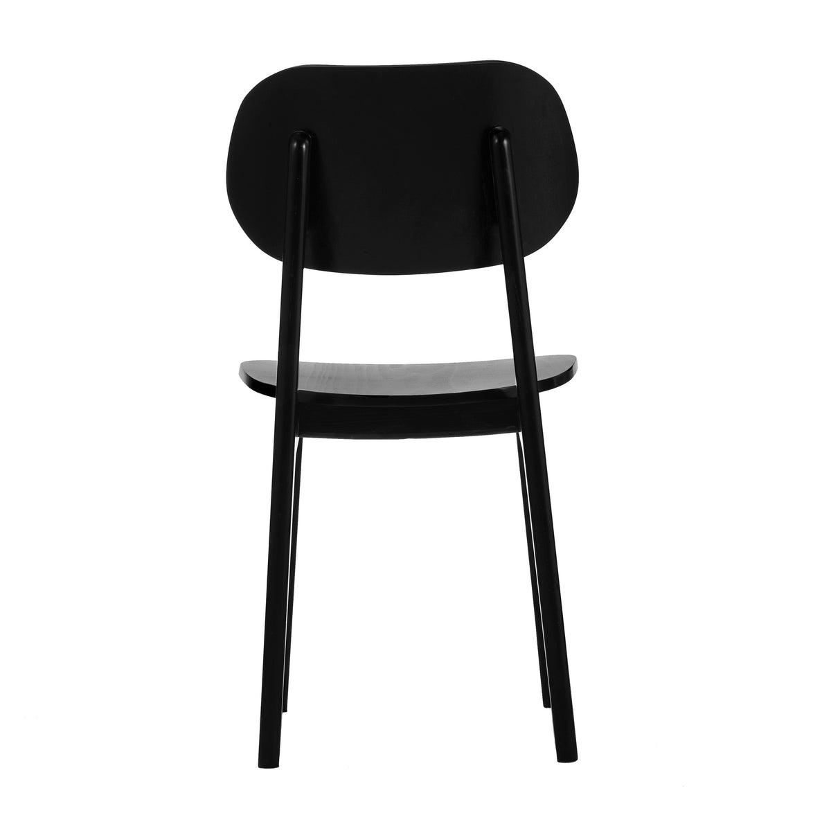 Verona Commercial Grade Solid Wood Dining Chair with Curved Oval Backrest