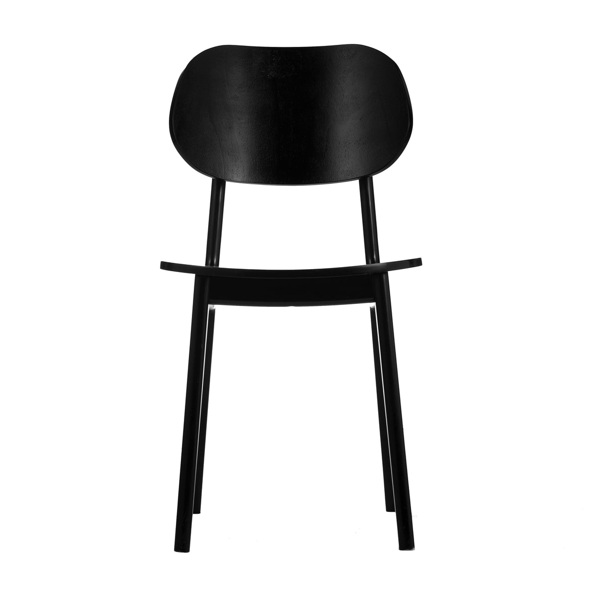 Verona Commercial Grade Solid Wood Dining Chair with Curved Oval Backrest
