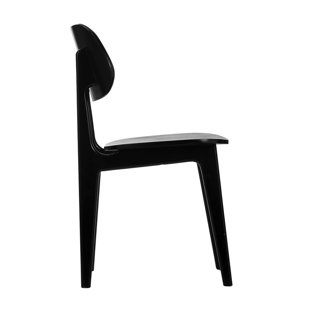 Verona Commercial Grade Solid Wood Dining Chair with Curved Oval Backrest