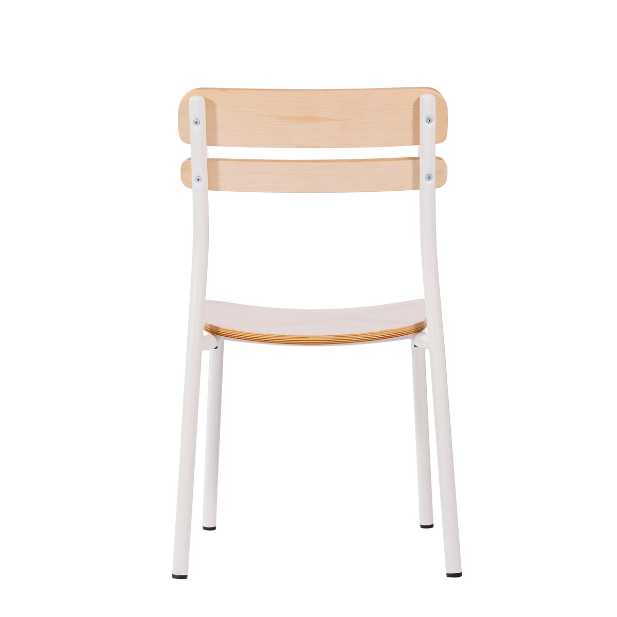 Cyprus Commercial Grade Solid Wood Dining Chair with Metal Frame and Antique Finish