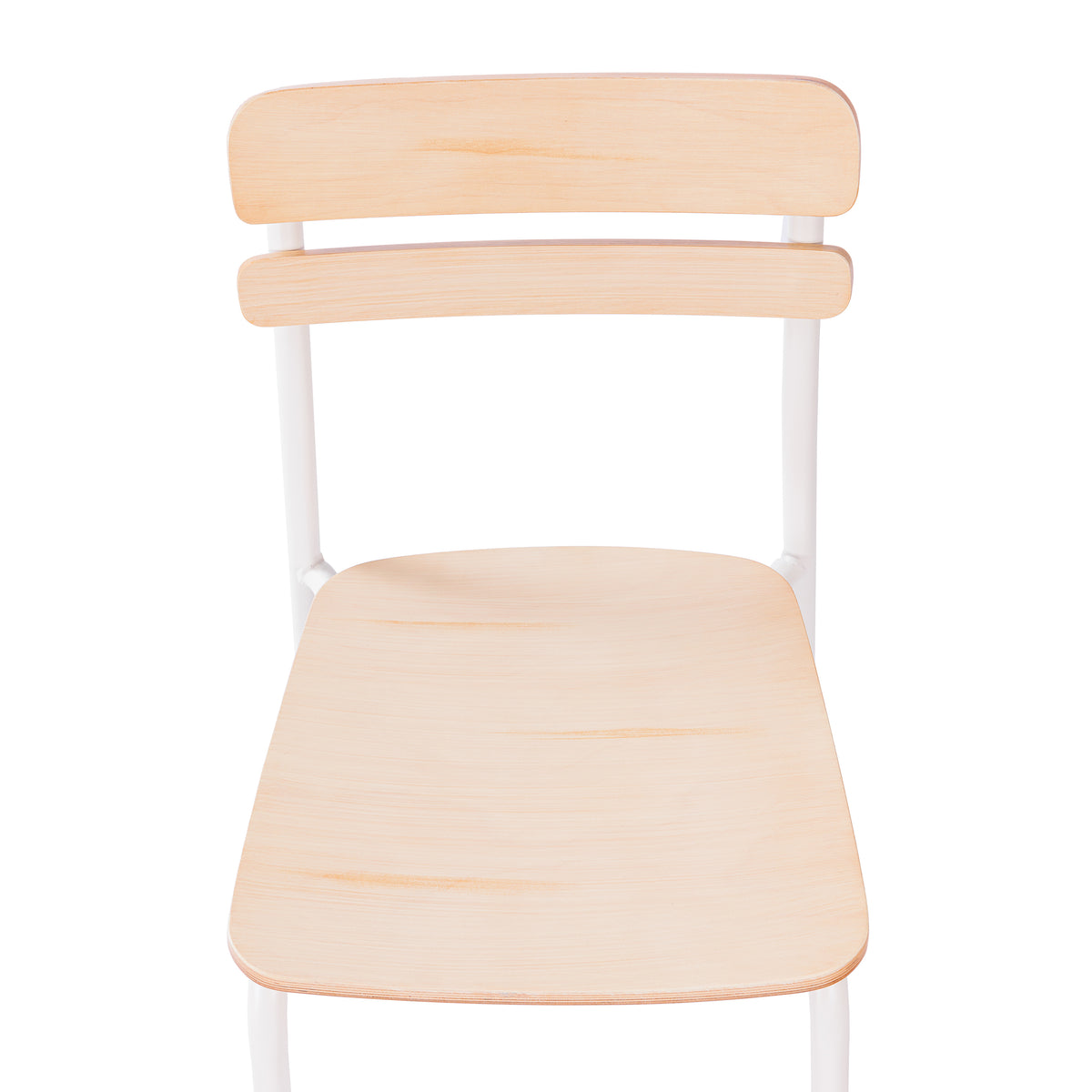 Cyprus Commercial Grade Solid Wood Dining Chair with Metal Frame and Antique Finish
