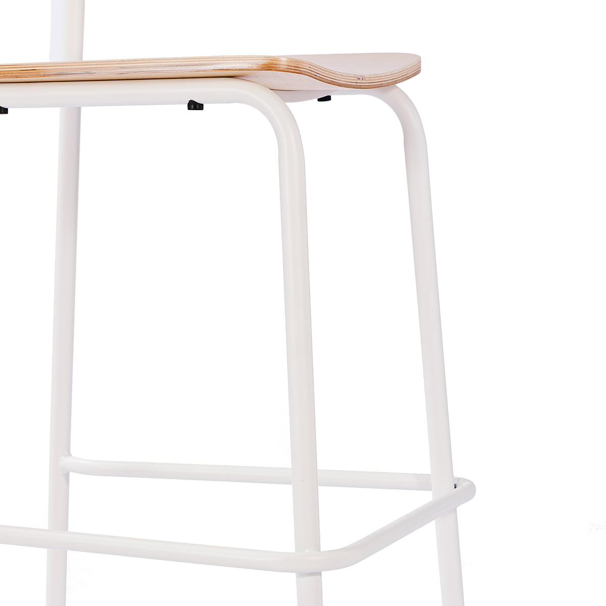 Cyprus Commercial Grade Solid Wood Bar Stool with Metal Frame and Antique Finish
