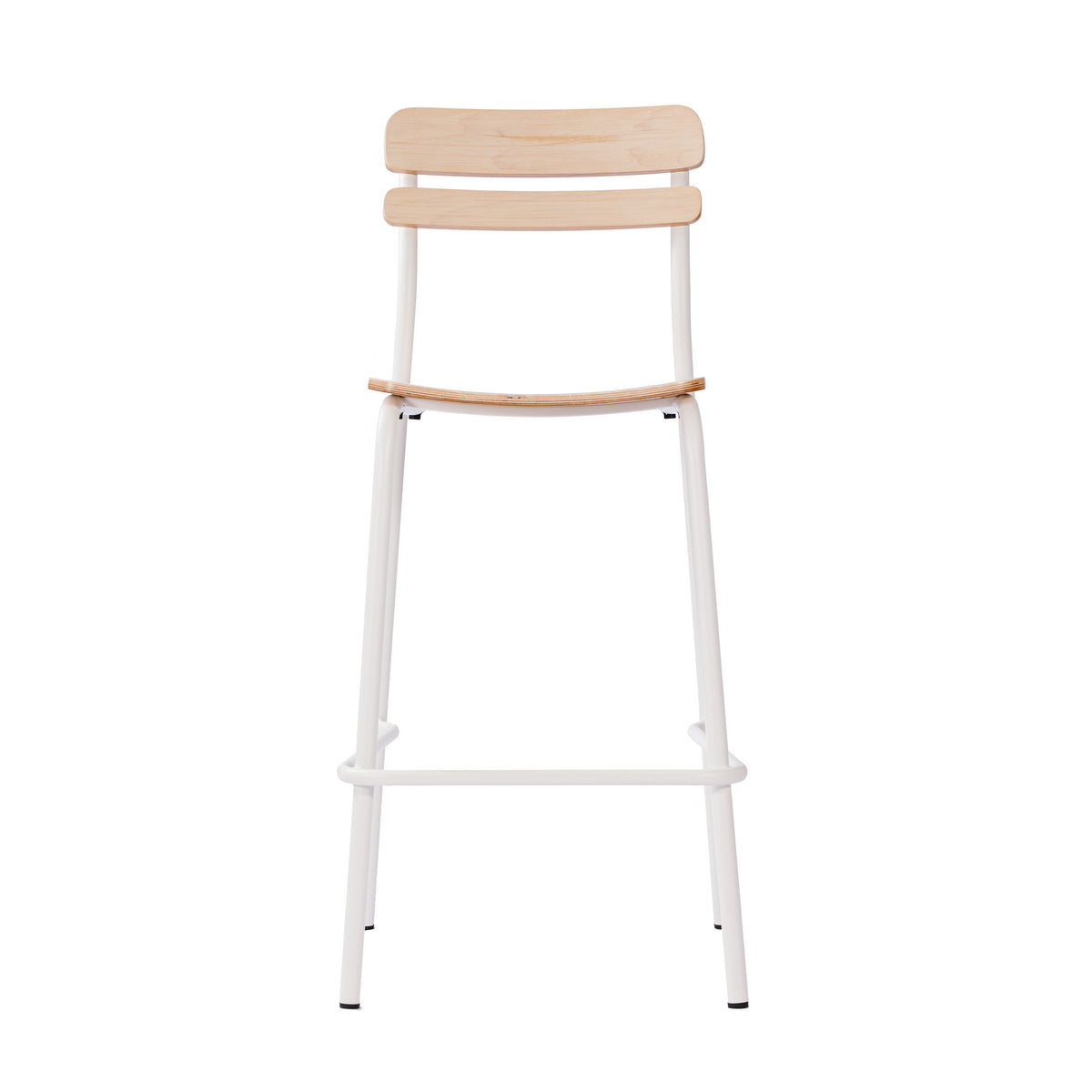 Cyprus Commercial Grade Solid Wood Bar Stool with Metal Frame and Antique Finish