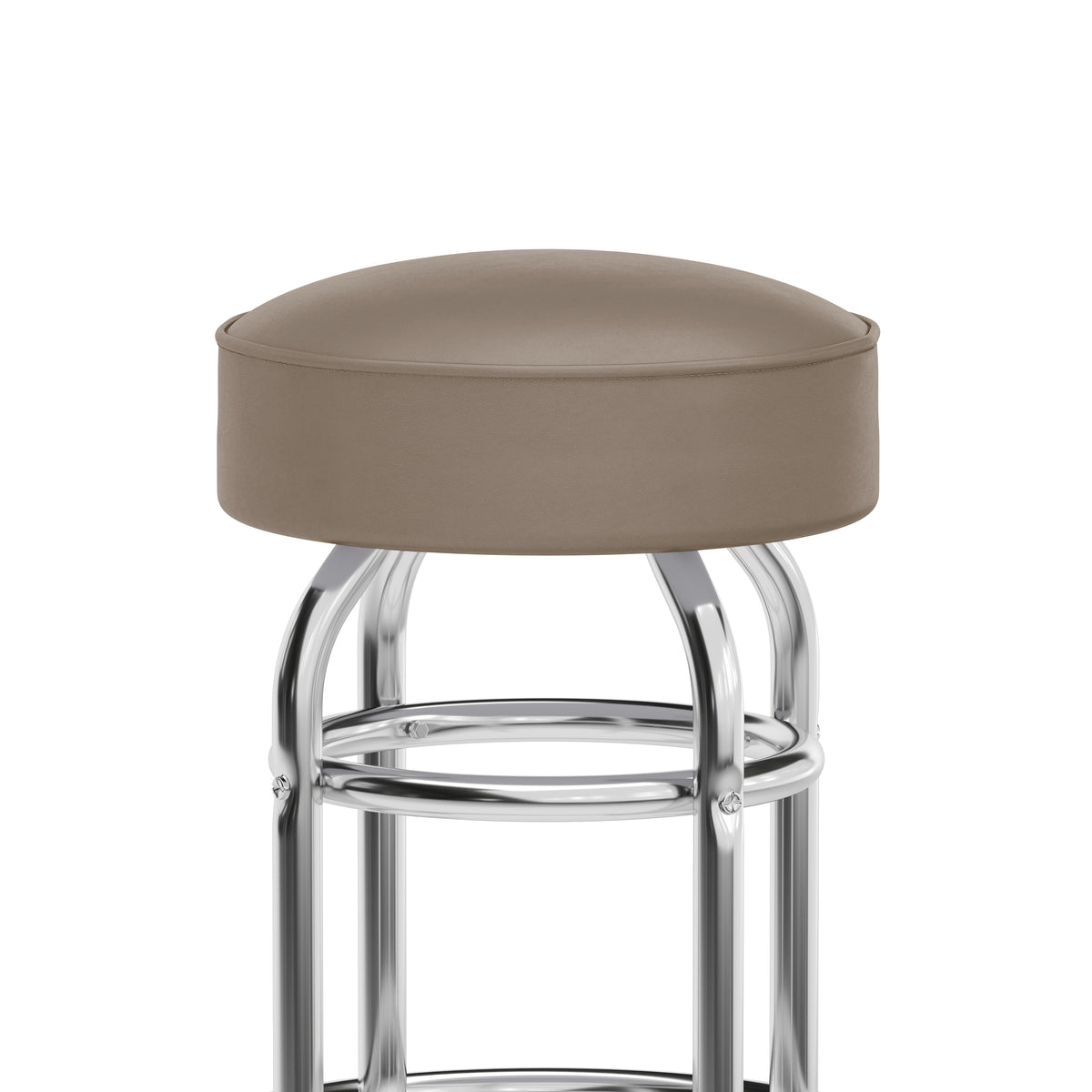 Double Ring Chrome Barstool