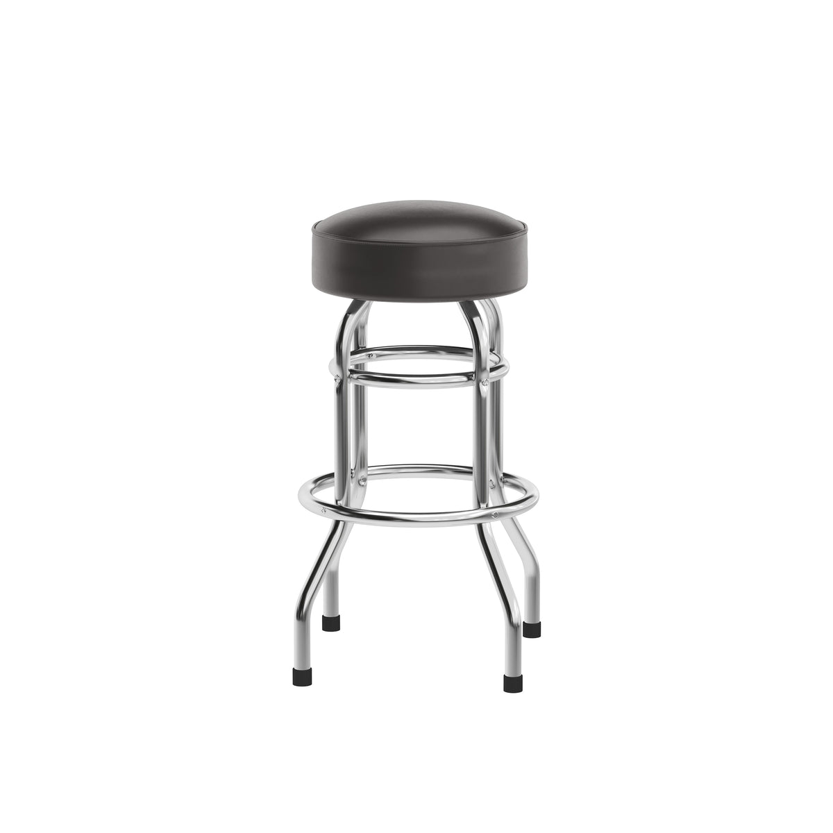 Double Ring Chrome Barstool