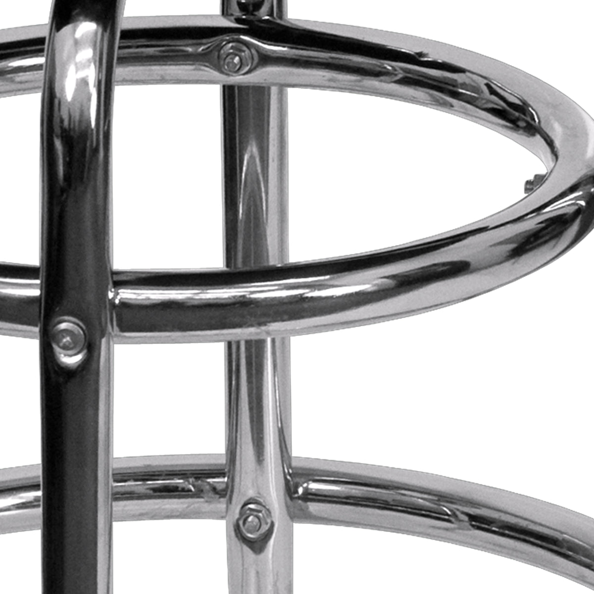 Double Ring Chrome Barstool