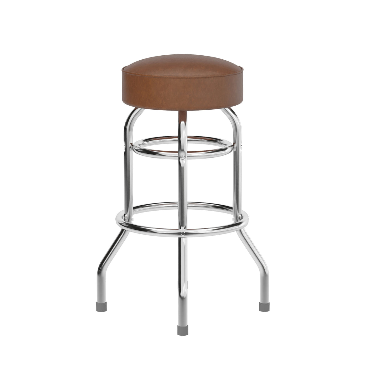 Double Ring Chrome Barstool