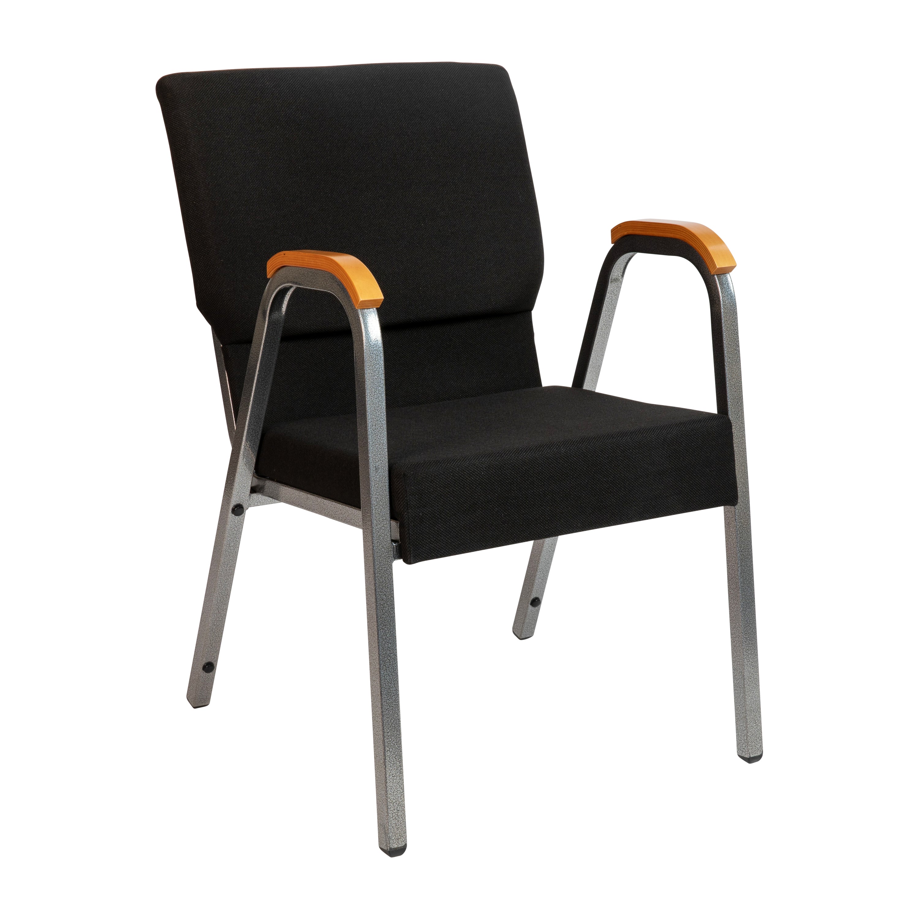 HERCULES Series 21"W Stacking Wood Accent Arm Church Chair-Church Chair-Flash Furniture-Wall2Wall Furnishings