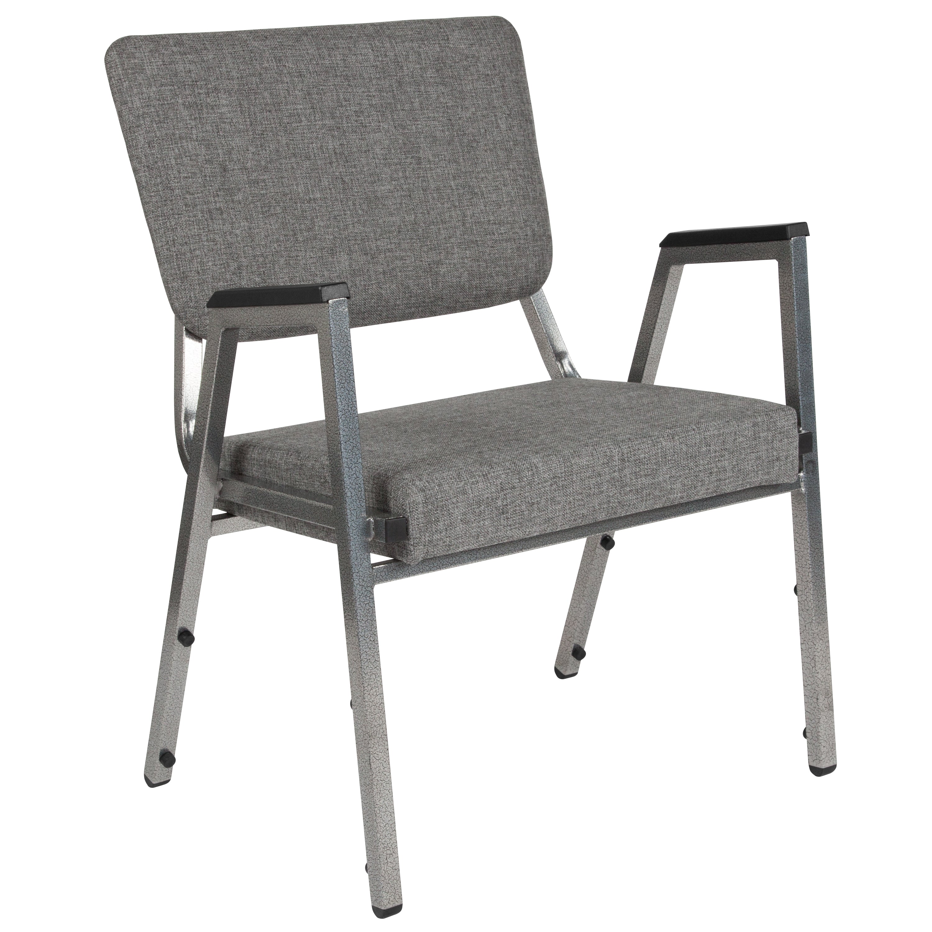 HERCULES Series 1000 lb. Rated Antimicrobial Bariatric medical Reception Arm Chair with 3/4 Panel Back-Bariatric Antimicrobial Stack Chair-Flash Furniture-Wall2Wall Furnishings