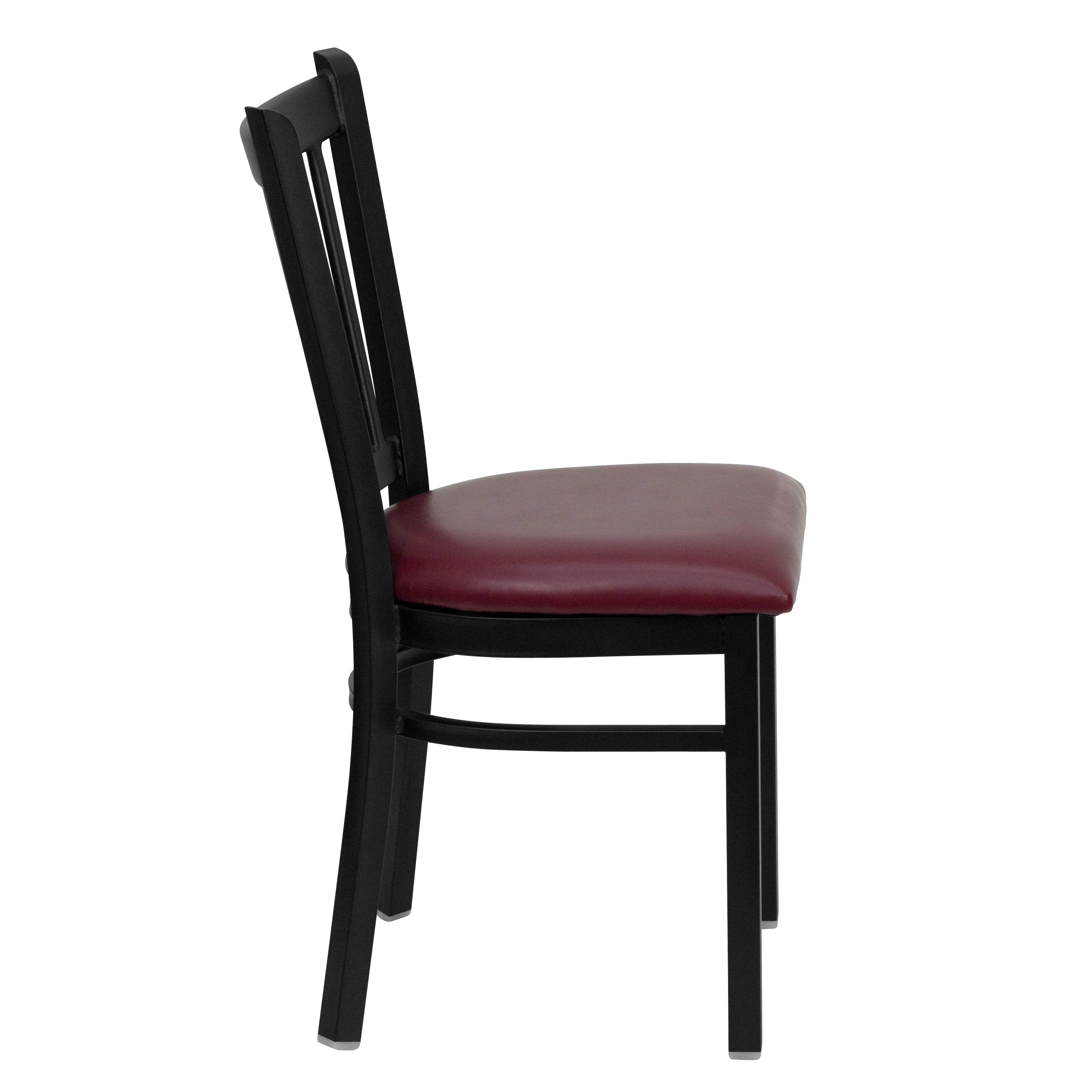 Vertical Back Metal Restaurant Chair-Metal Restaurant Chair-Flash Furniture-Wall2Wall Furnishings