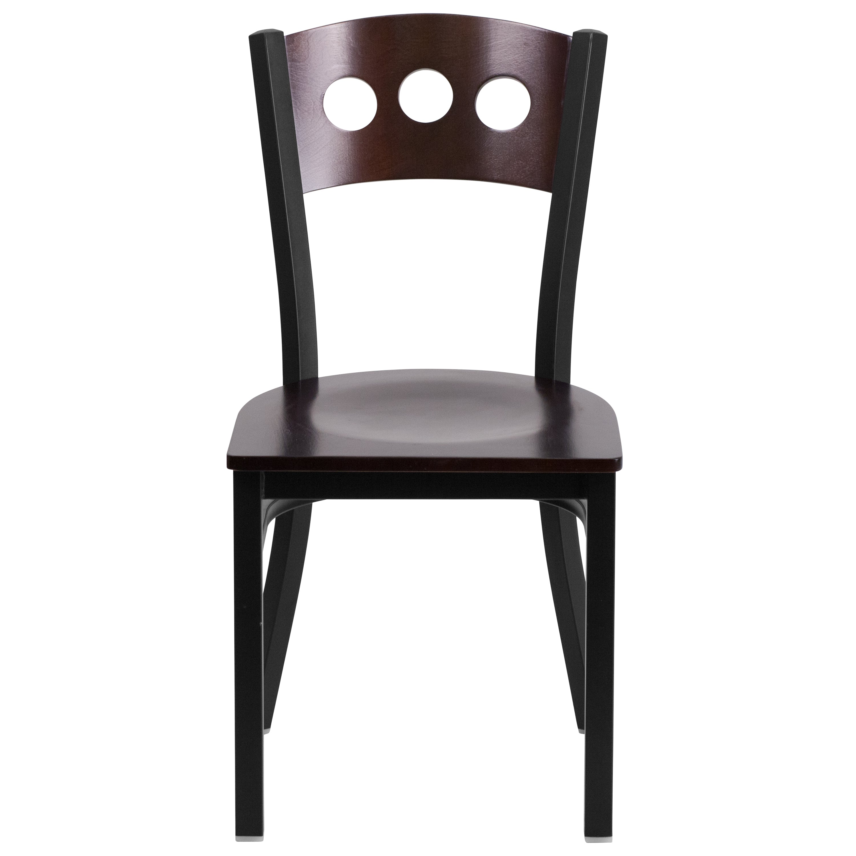 Decorative 3 Circle Back Metal Restaurant Chair-Metal Restaurant Chair-Flash Furniture-Wall2Wall Furnishings