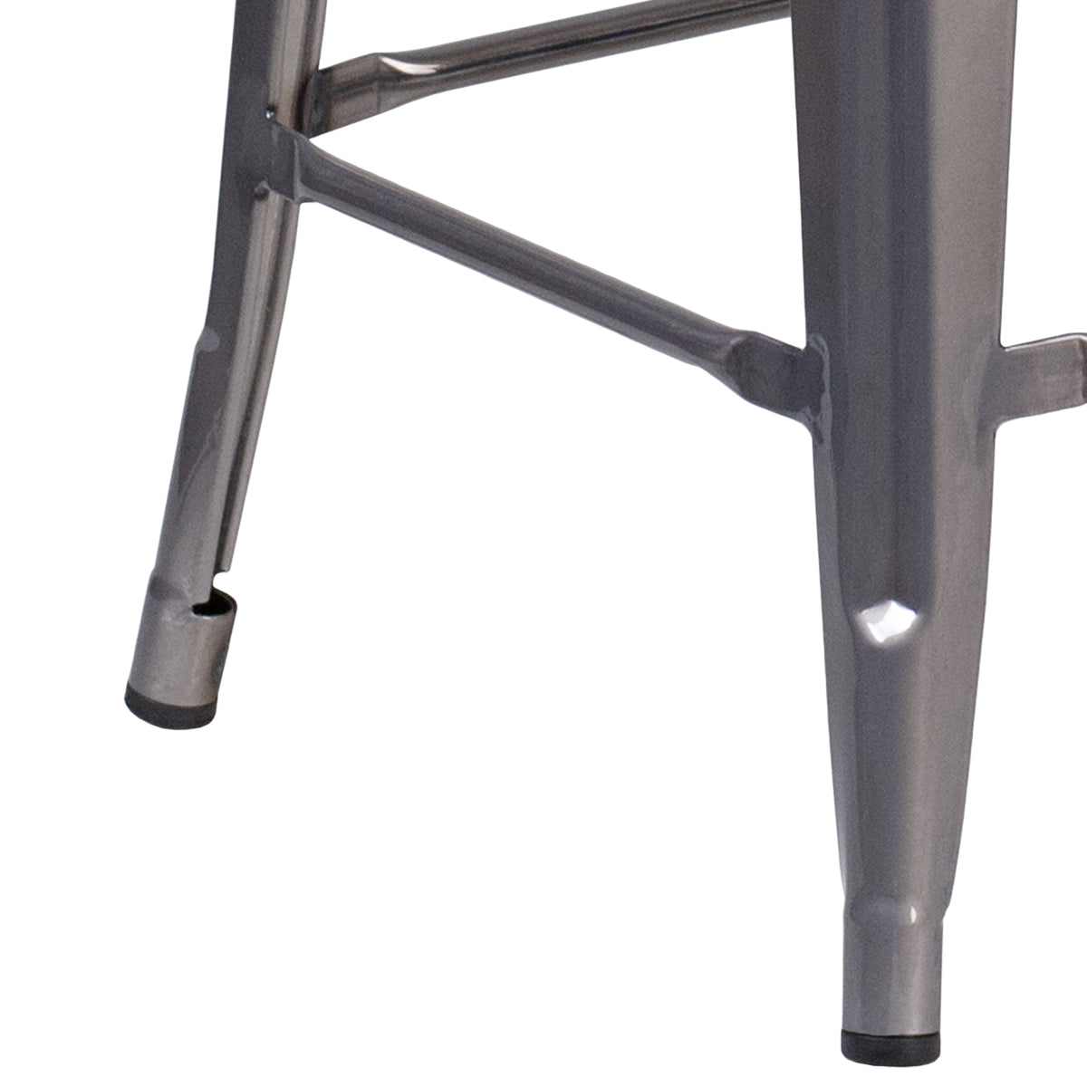 24'' High Backless Metal Indoor Counter Height Stool with Square Seat
