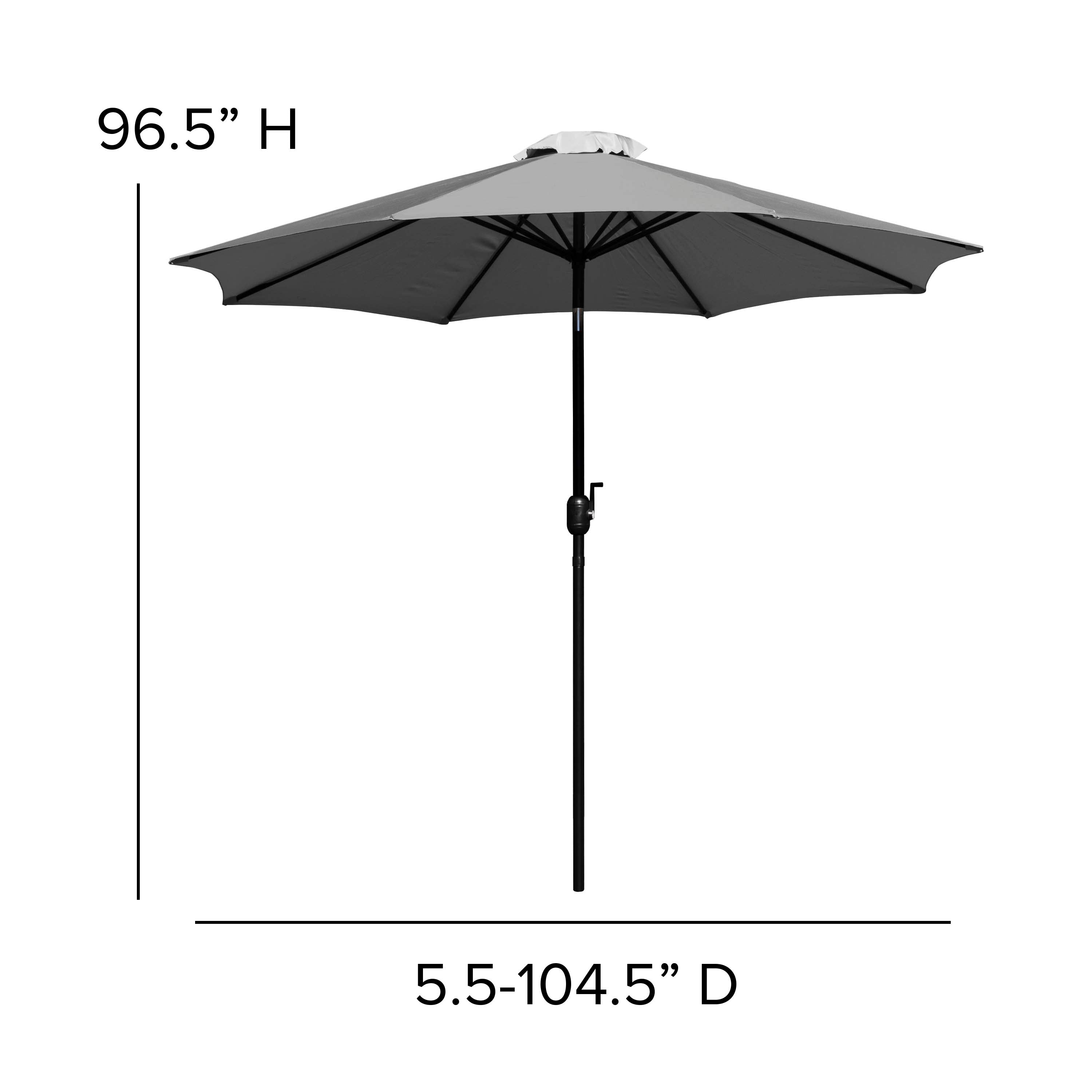 Lark 3 Piece Outdoor Patio Table Set - Lark 30" x 48" Square Synthetic Teak Patio Table with Umbrella and Base-Patio Table with Umbrella-Flash Furniture-Wall2Wall Furnishings