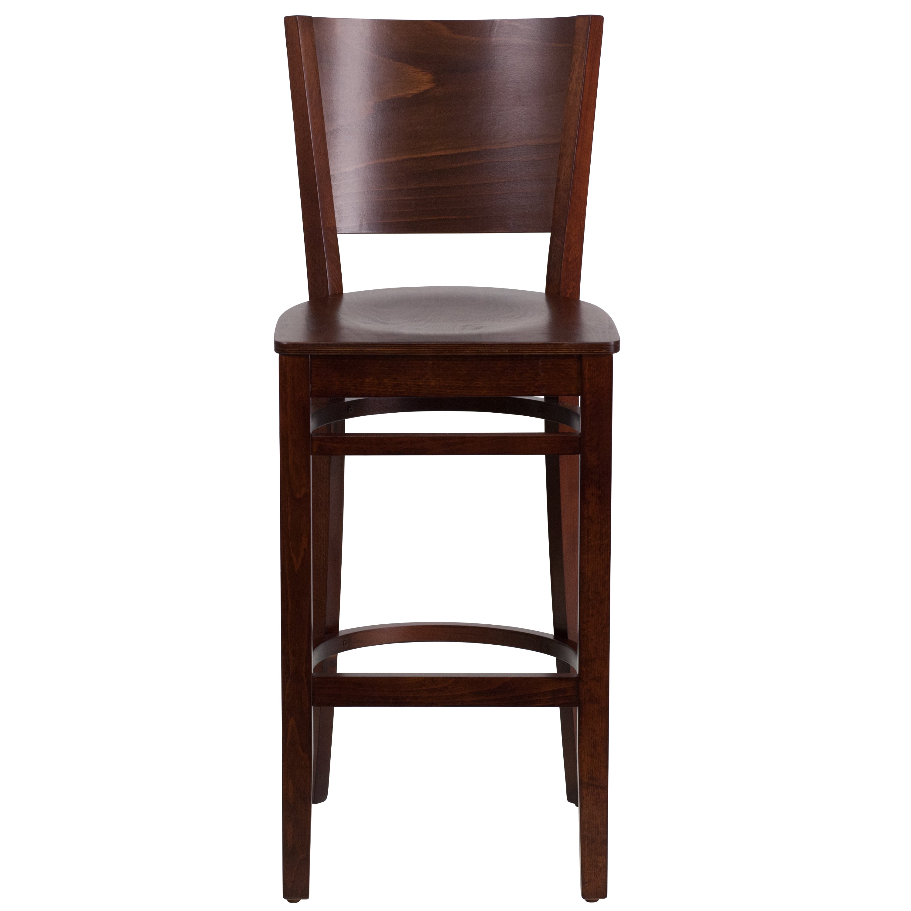 Solid Back Wooden Restaurant Barstool-Restaurant Barstool-Flash Furniture-Wall2Wall Furnishings
