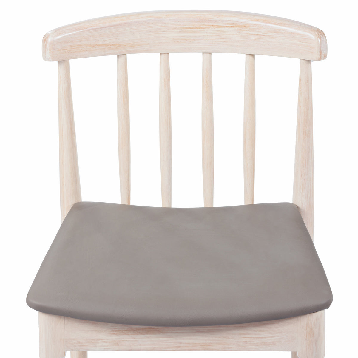 Chester Commercial Grade Solid Wood Dining Chair with Slatted Backrest and Vinyl Seat