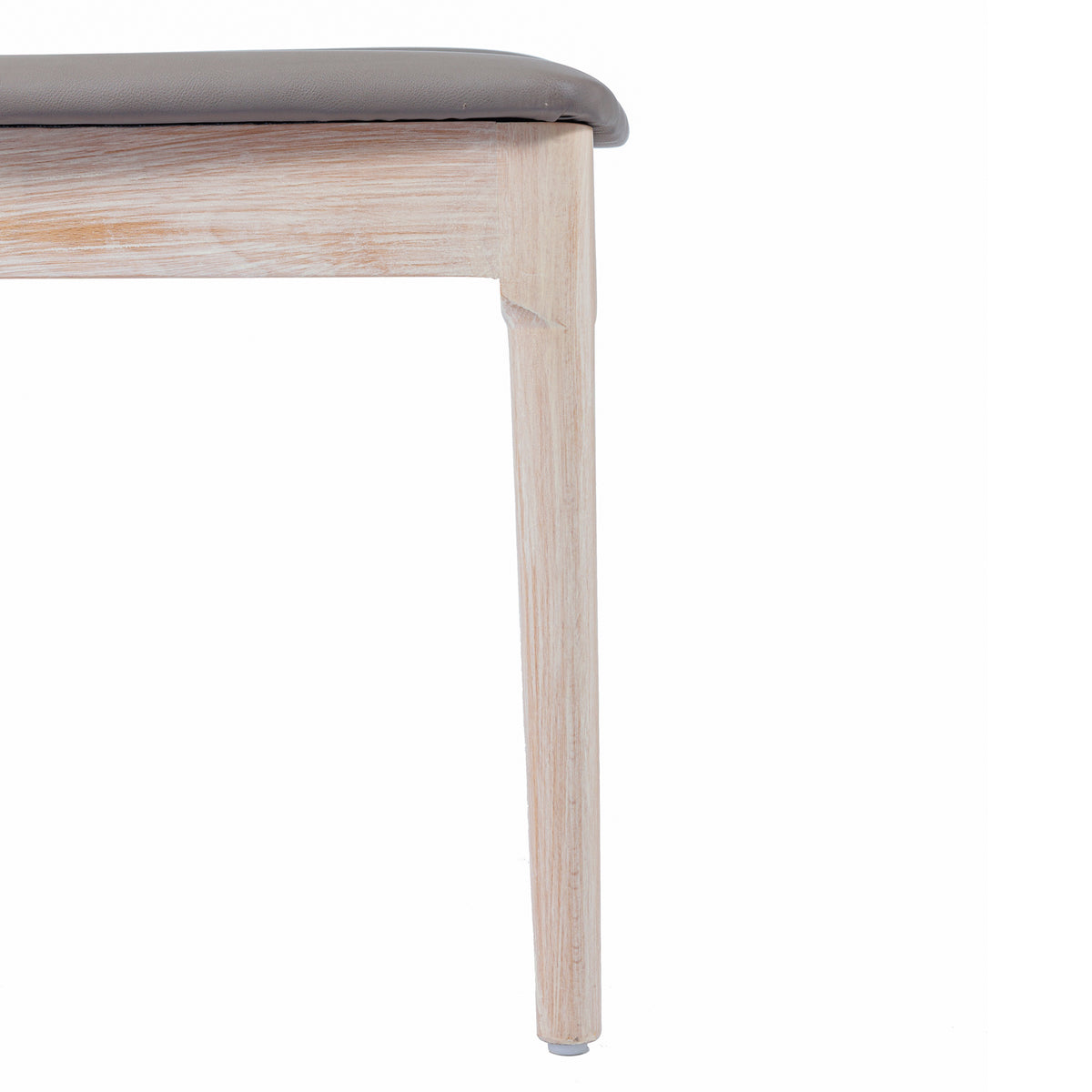 Chester Commercial Grade Solid Wood Dining Chair with Slatted Backrest and Vinyl Seat