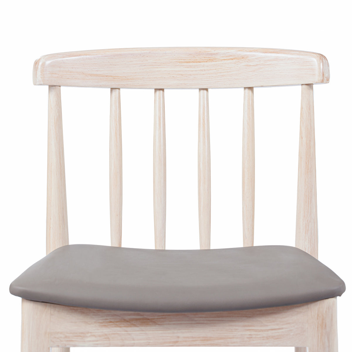 Chester Commercial Grade Solid Wood Dining Chair with Slatted Backrest and Vinyl Seat