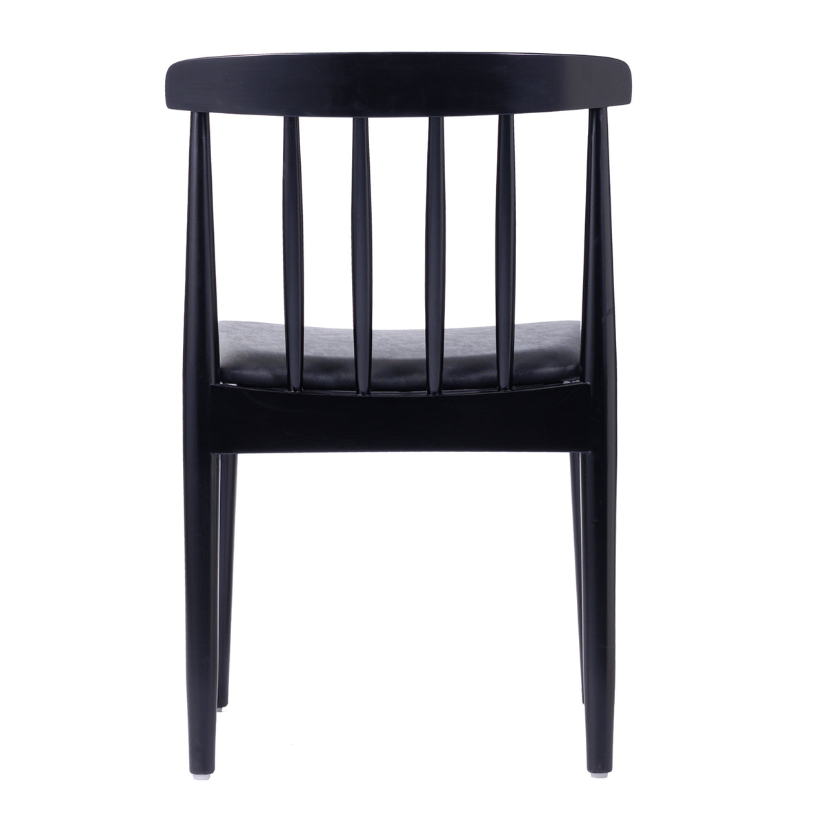 Chester Commercial Grade Solid Wood Dining Chair with Slatted Backrest and Vinyl Seat