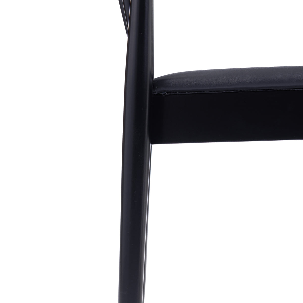 Chester Commercial Grade Solid Wood Dining Chair with Slatted Backrest and Vinyl Seat