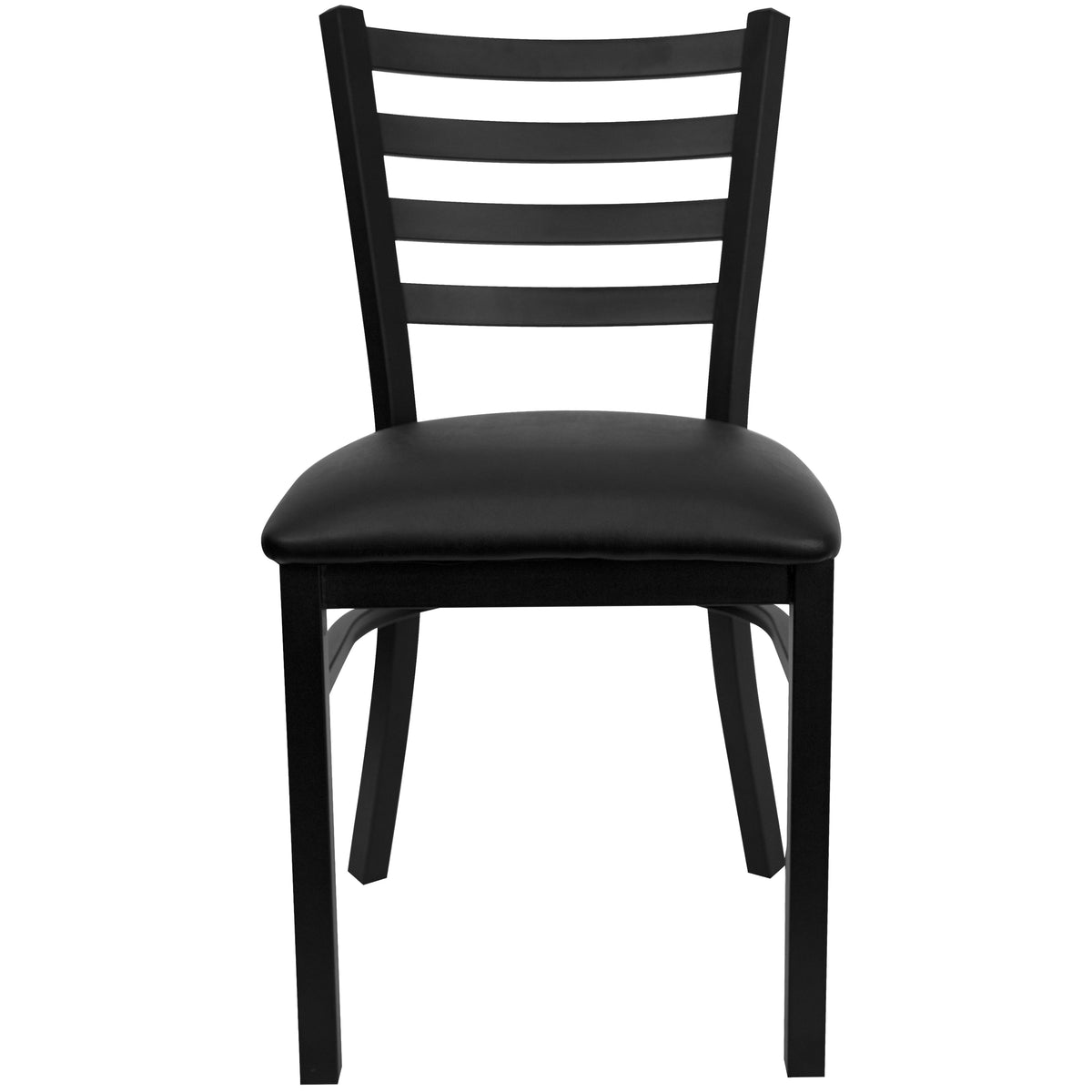 36'' Square Laminate Table Set with X-Base and 4 Ladder Back Metal Chairs