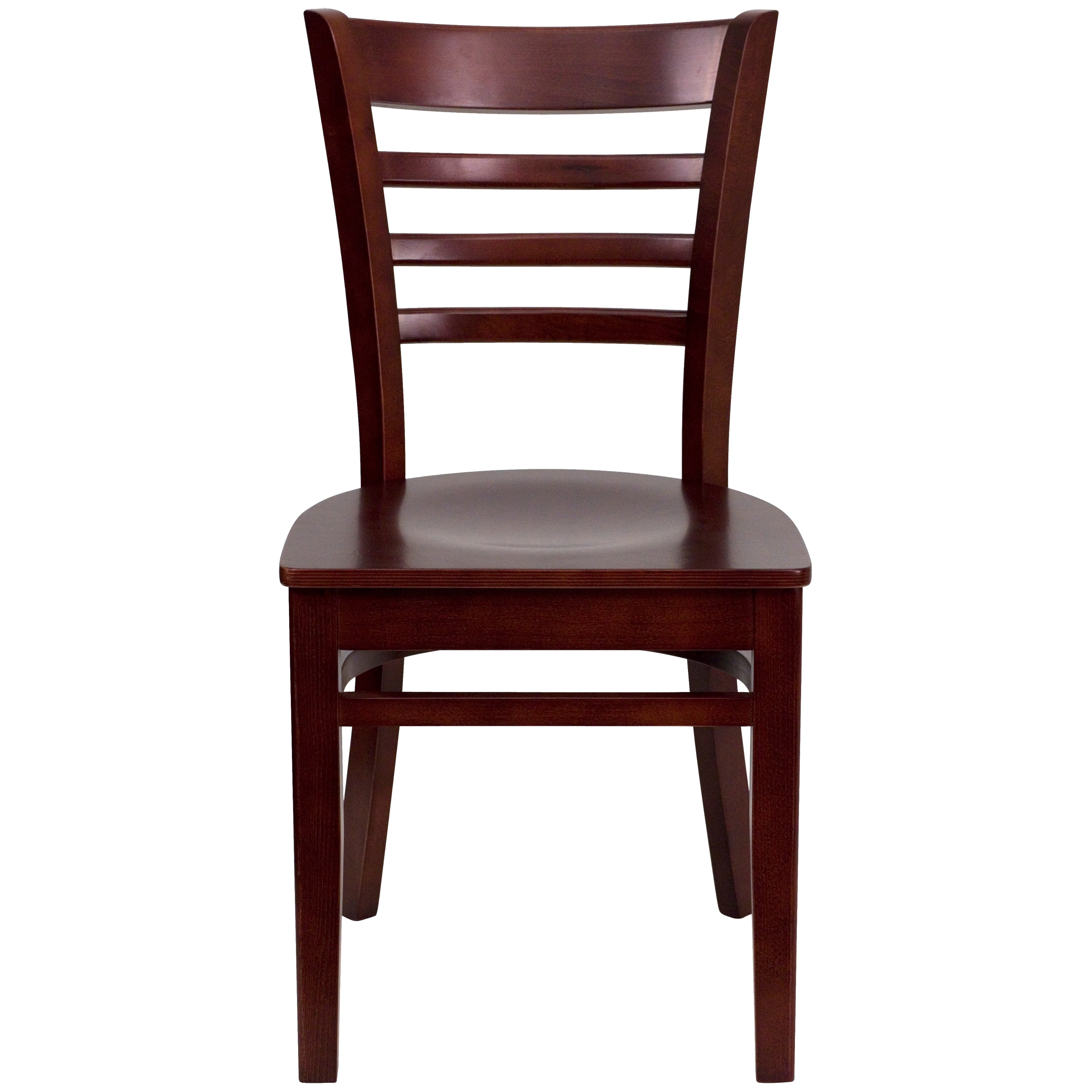 Ladder Back Wooden Restaurant Chair-Restaurant Chair-Flash Furniture-Wall2Wall Furnishings