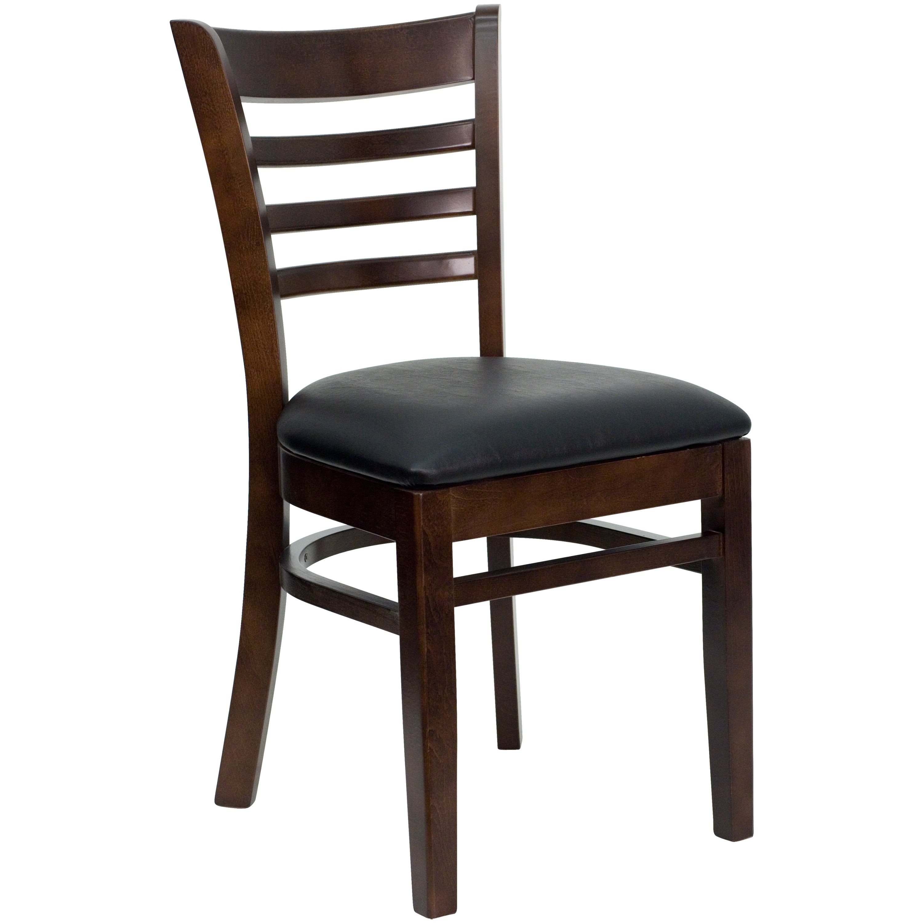Ladder Back Wooden Restaurant Chair-Restaurant Chair-Flash Furniture-Wall2Wall Furnishings