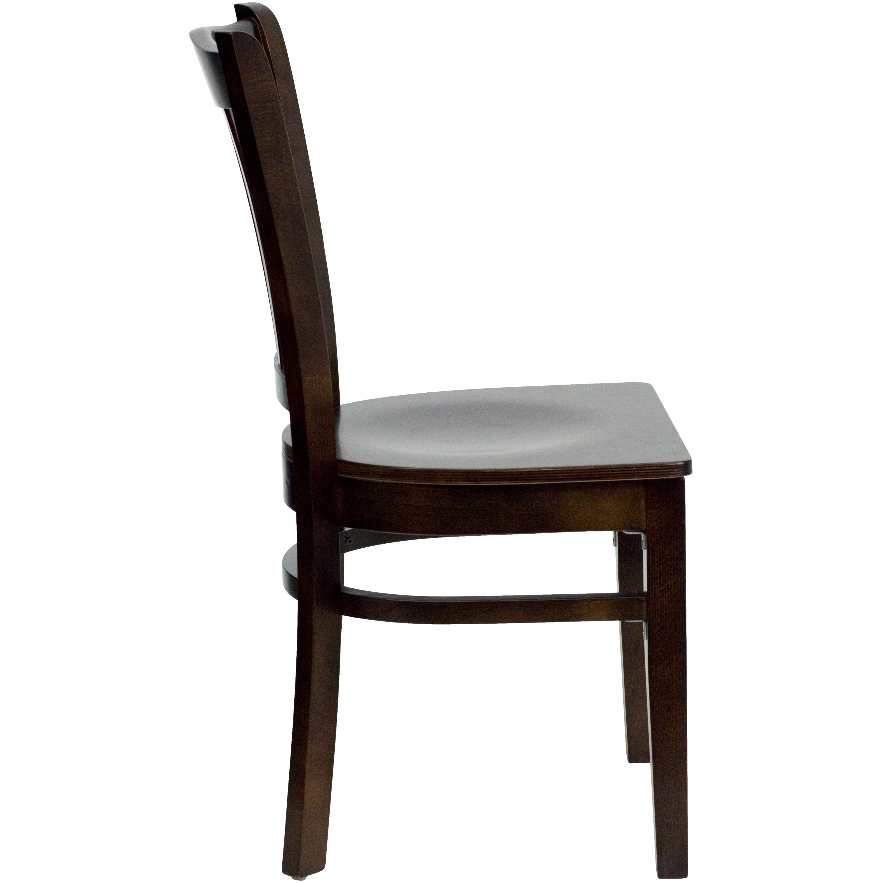 Vertical Slat Back Wooden Restaurant Chair-Restaurant Chair-Flash Furniture-Wall2Wall Furnishings