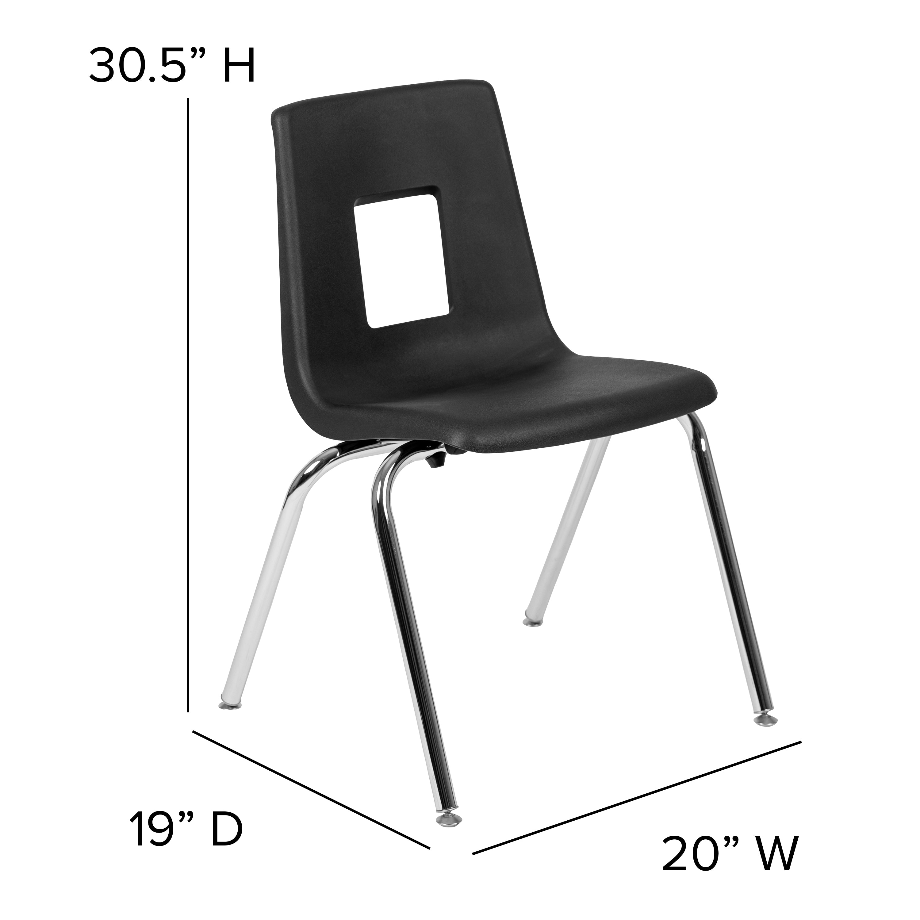 Mobile 86" Oval Wave Flexible Laminate Activity Table Set with 18" Student Stack Chairs-Collaborative Activity Table Set-Flash Furniture-Wall2Wall Furnishings