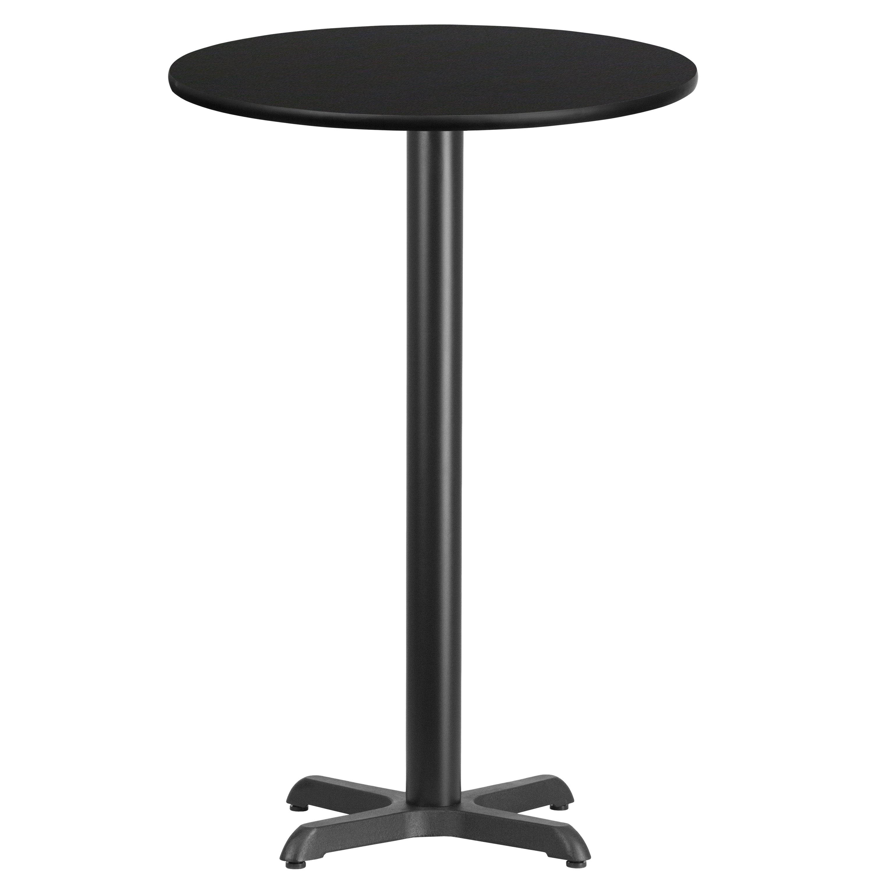 24'' Round Laminate Table Top with 22'' x 22'' Bar Height Table Base-Restaurant Dining Table and Bases - Bar Height-Flash Furniture-Wall2Wall Furnishings
