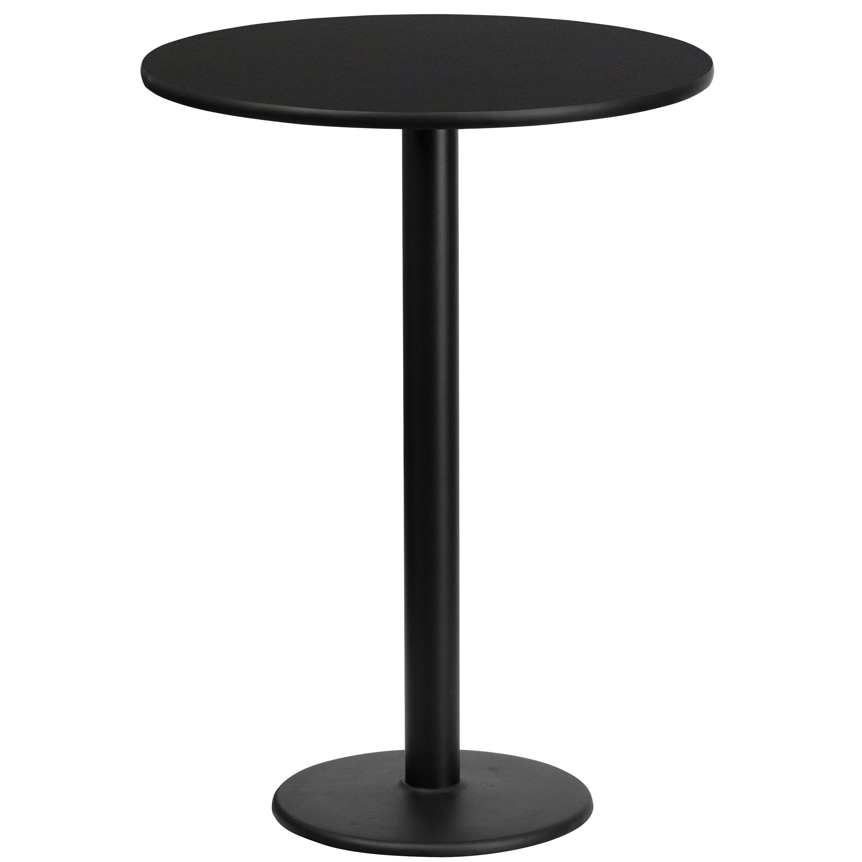 24'' Round Laminate Table Top with 18'' Round Bar Height Table Base-Restaurant Dining Table and Bases - Bar Height-Flash Furniture-Wall2Wall Furnishings