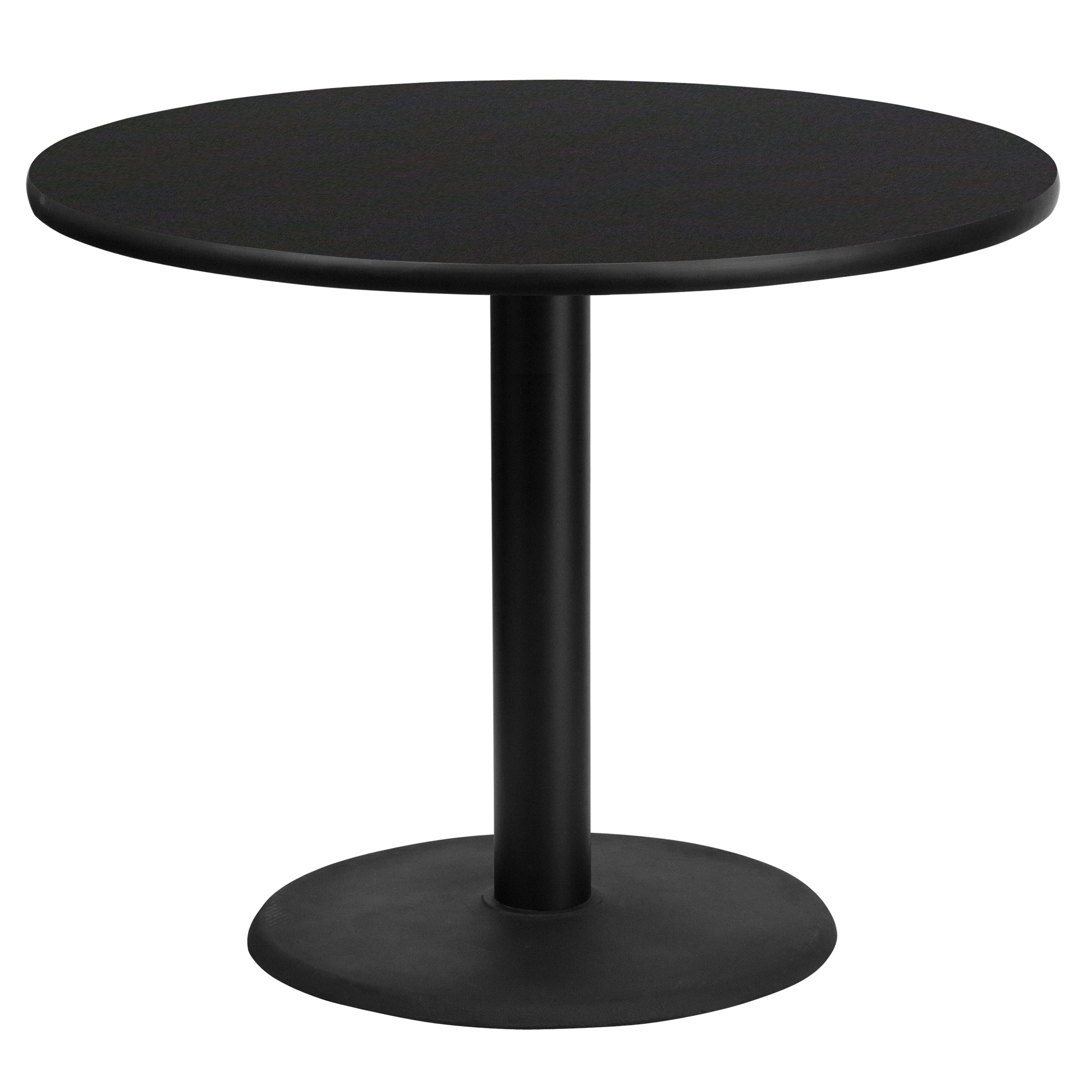 36'' Round Laminate Table Top with 24'' Round Table Height Base-Restaurant Dining Table and Bases-Flash Furniture-Wall2Wall Furnishings