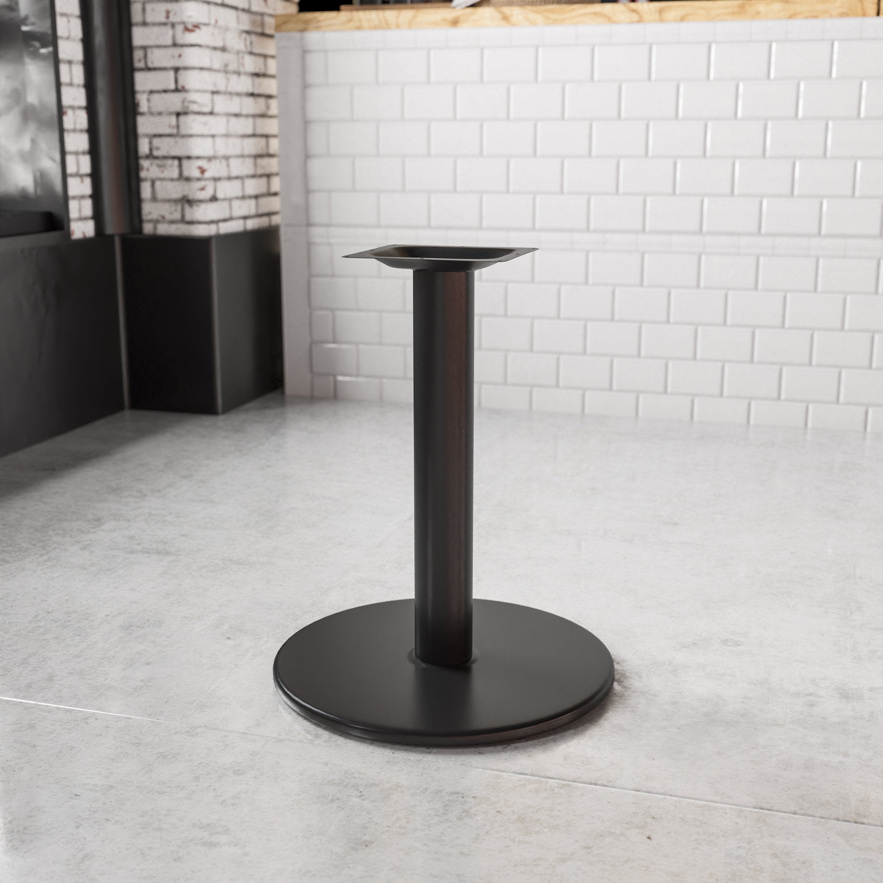 24'' Round Restaurant Table Base with 4'' Dia. Table Height Column-Restaurant Table Bases-Flash Furniture-Wall2Wall Furnishings