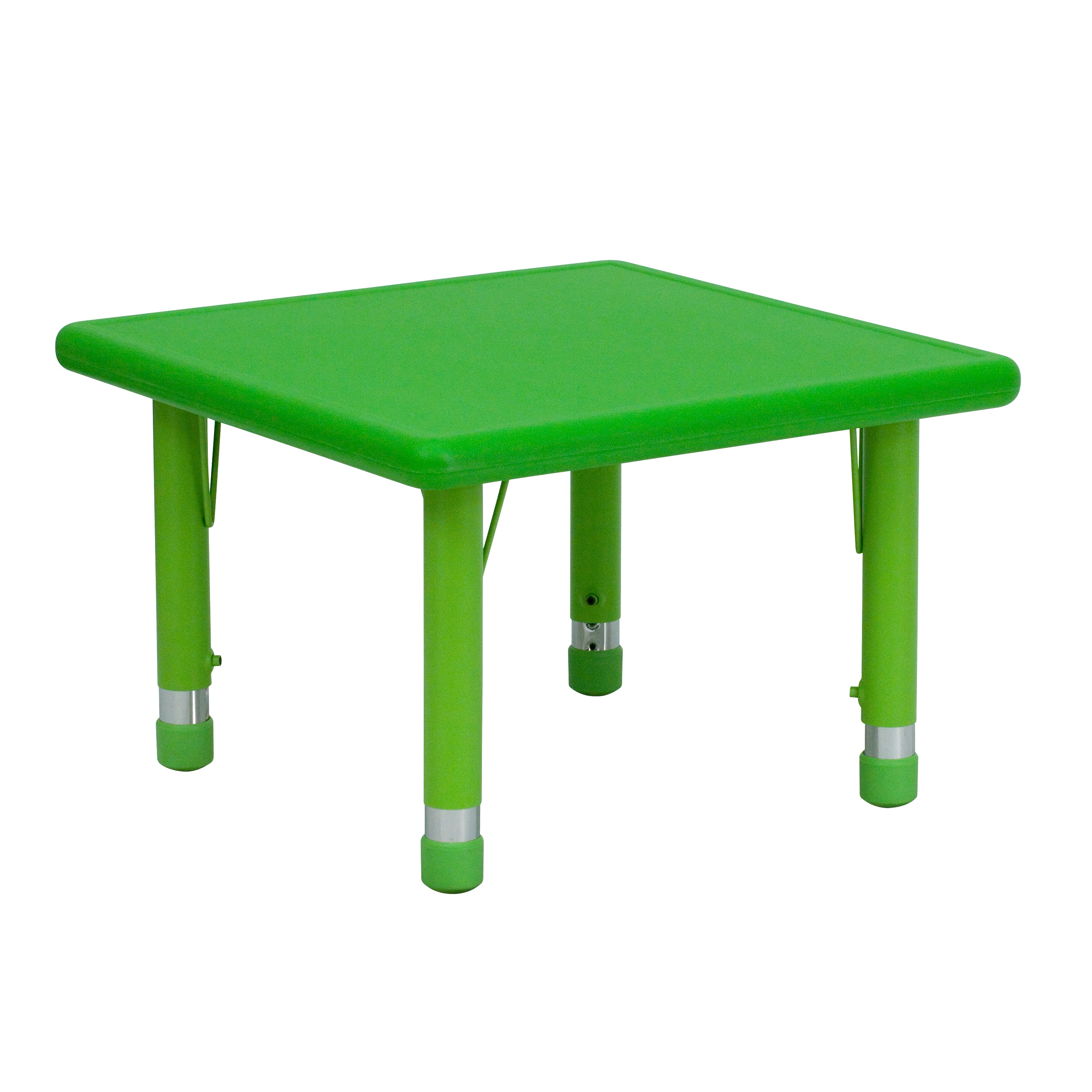 24" Square Plastic Height Adjustable Activity Table-Square Colorful Activity Table-Flash Furniture-Wall2Wall Furnishings