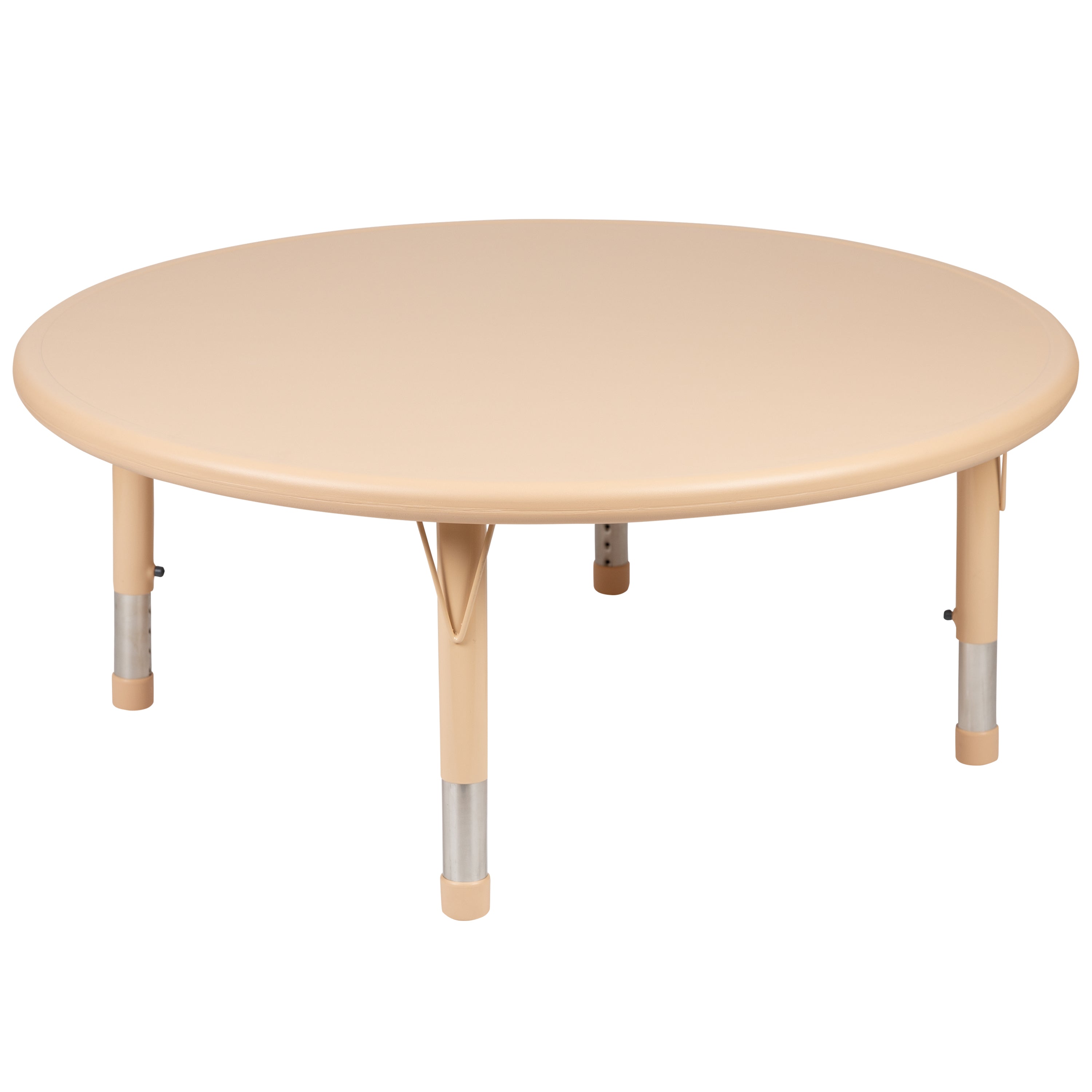45" Round Plastic Height Adjustable Activity Table-Round Colorful Activity Table-Flash Furniture-Wall2Wall Furnishings