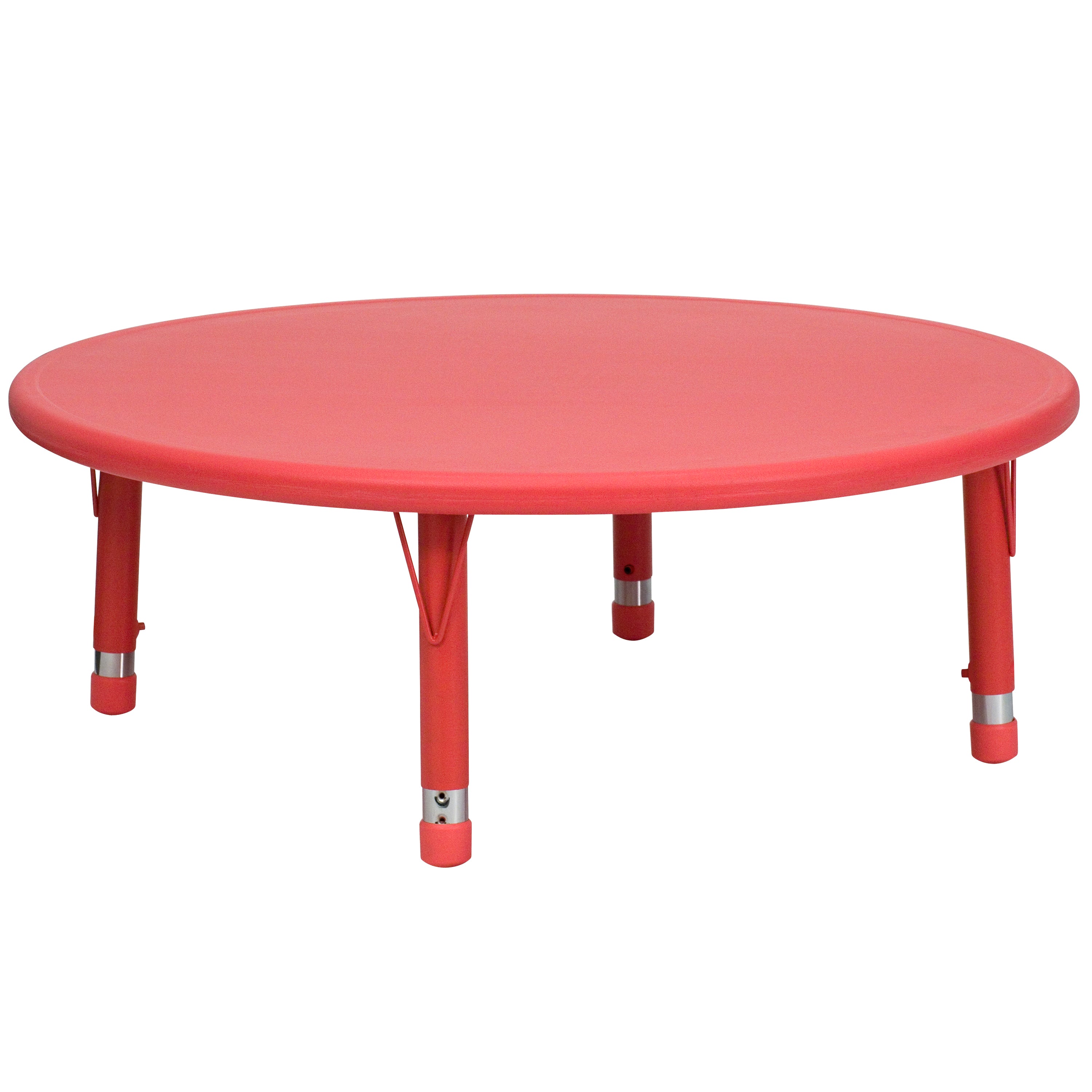 45" Round Plastic Height Adjustable Activity Table-Round Colorful Activity Table-Flash Furniture-Wall2Wall Furnishings