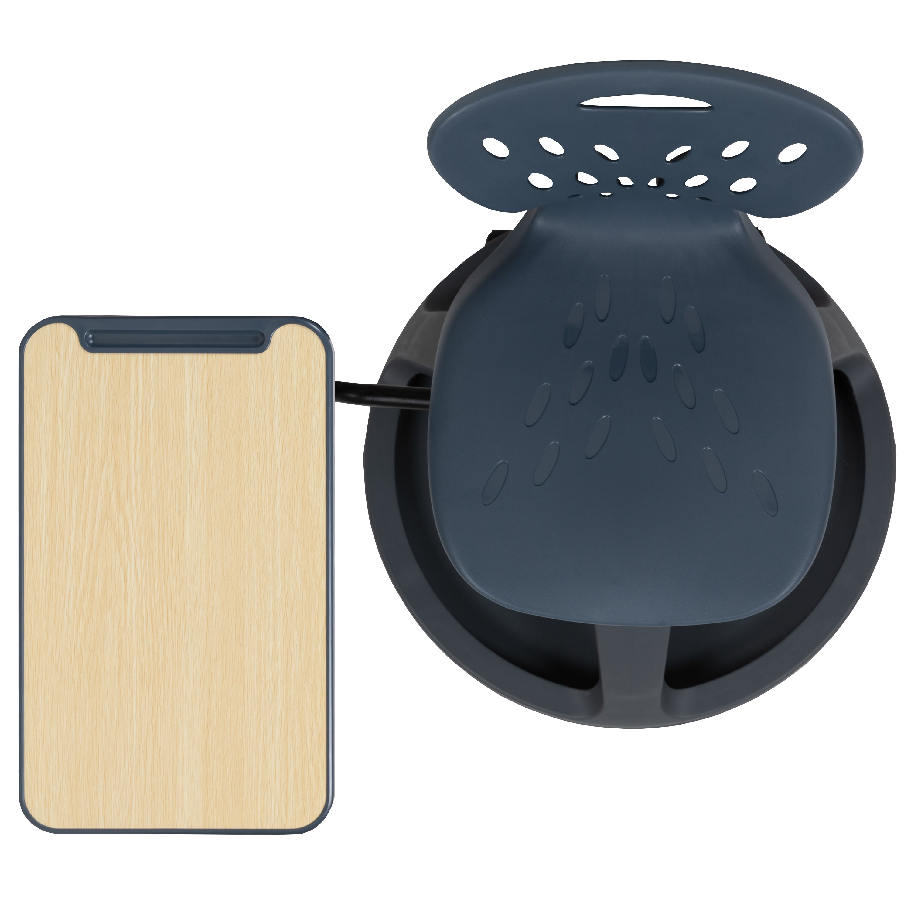 Mobile Desk Chair with 360 Degree Tablet Rotation and Under Seat Storage Cubby