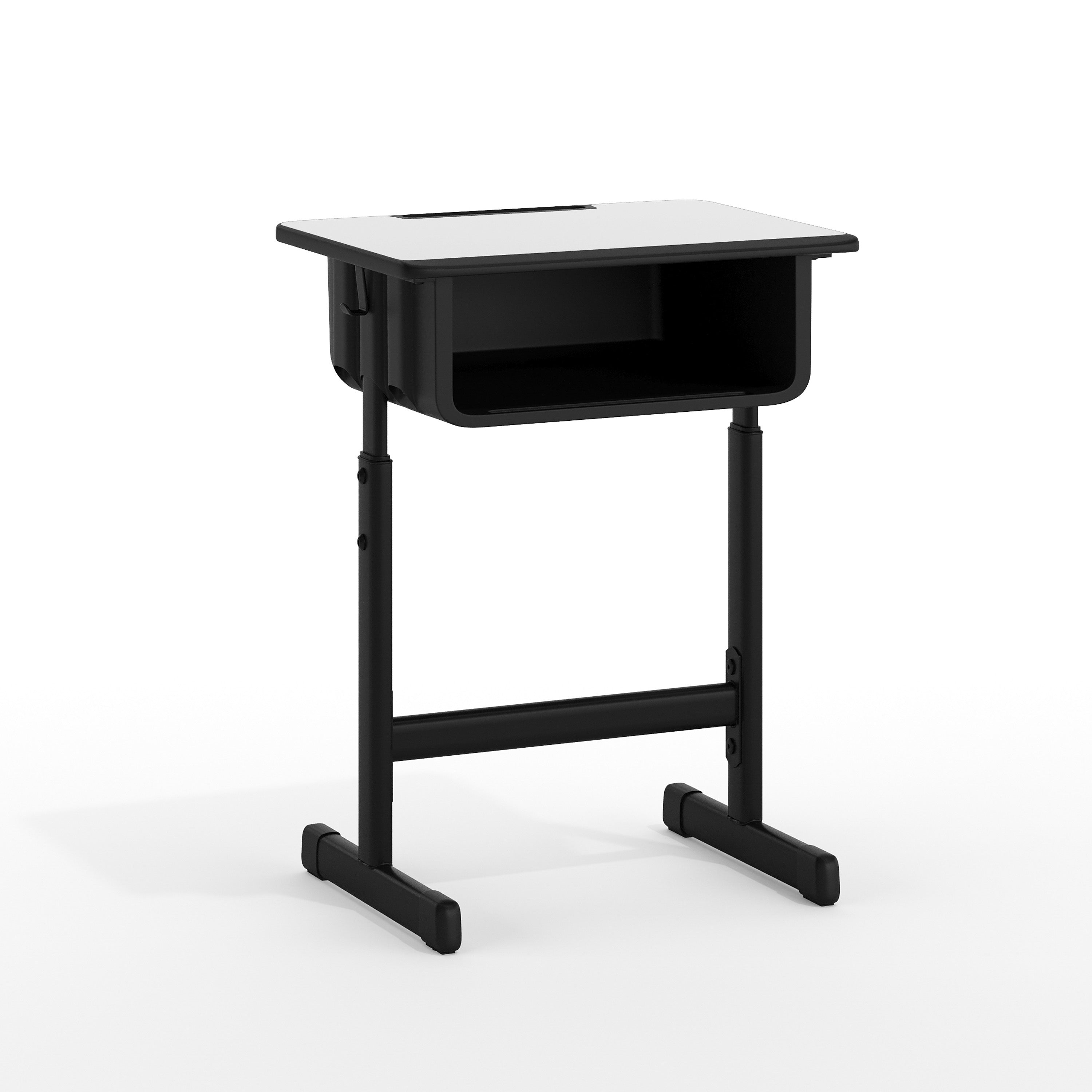 Student Desk with Top and Adjustable Height Pedestal Frame