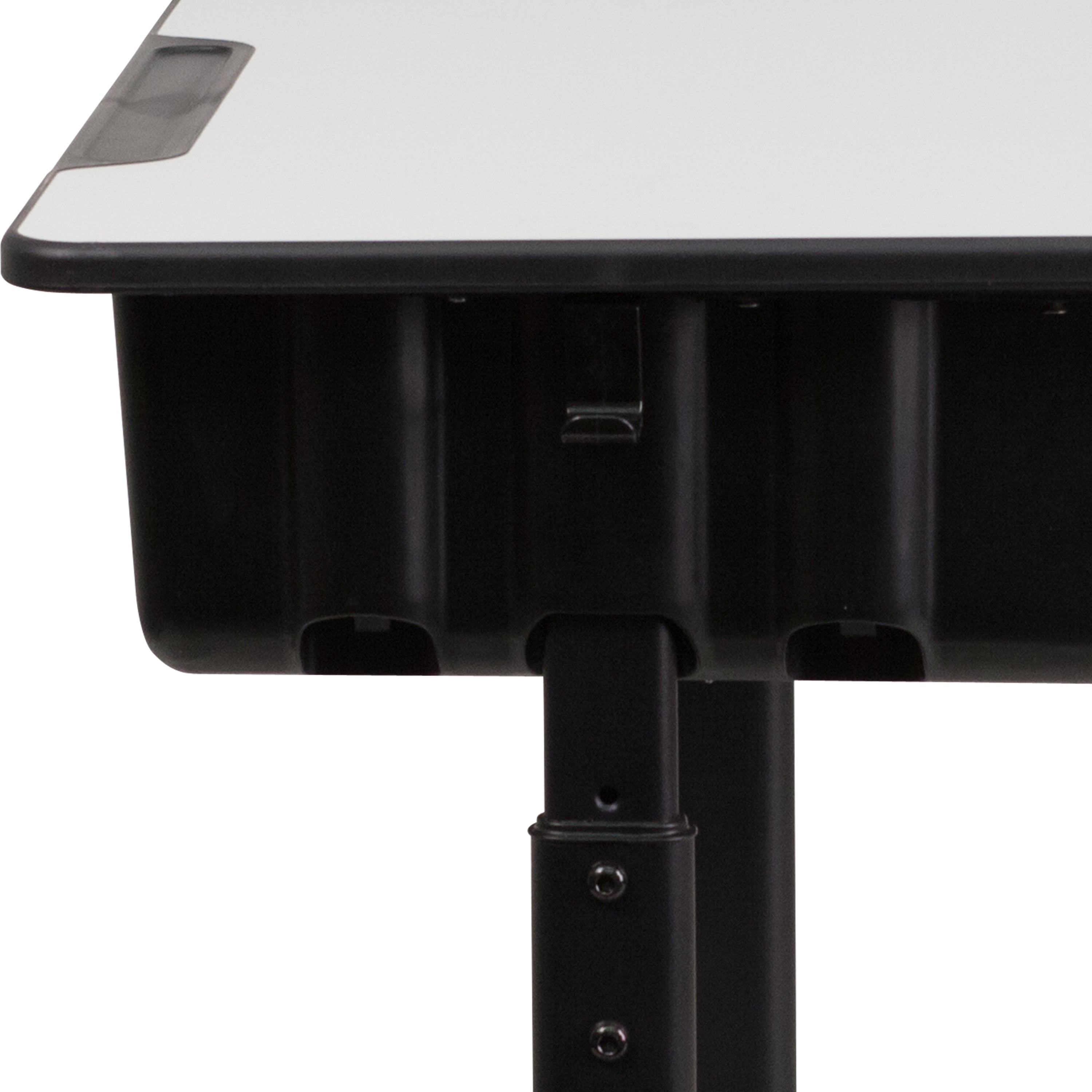 Student Desk with Top and Adjustable Height Pedestal Frame