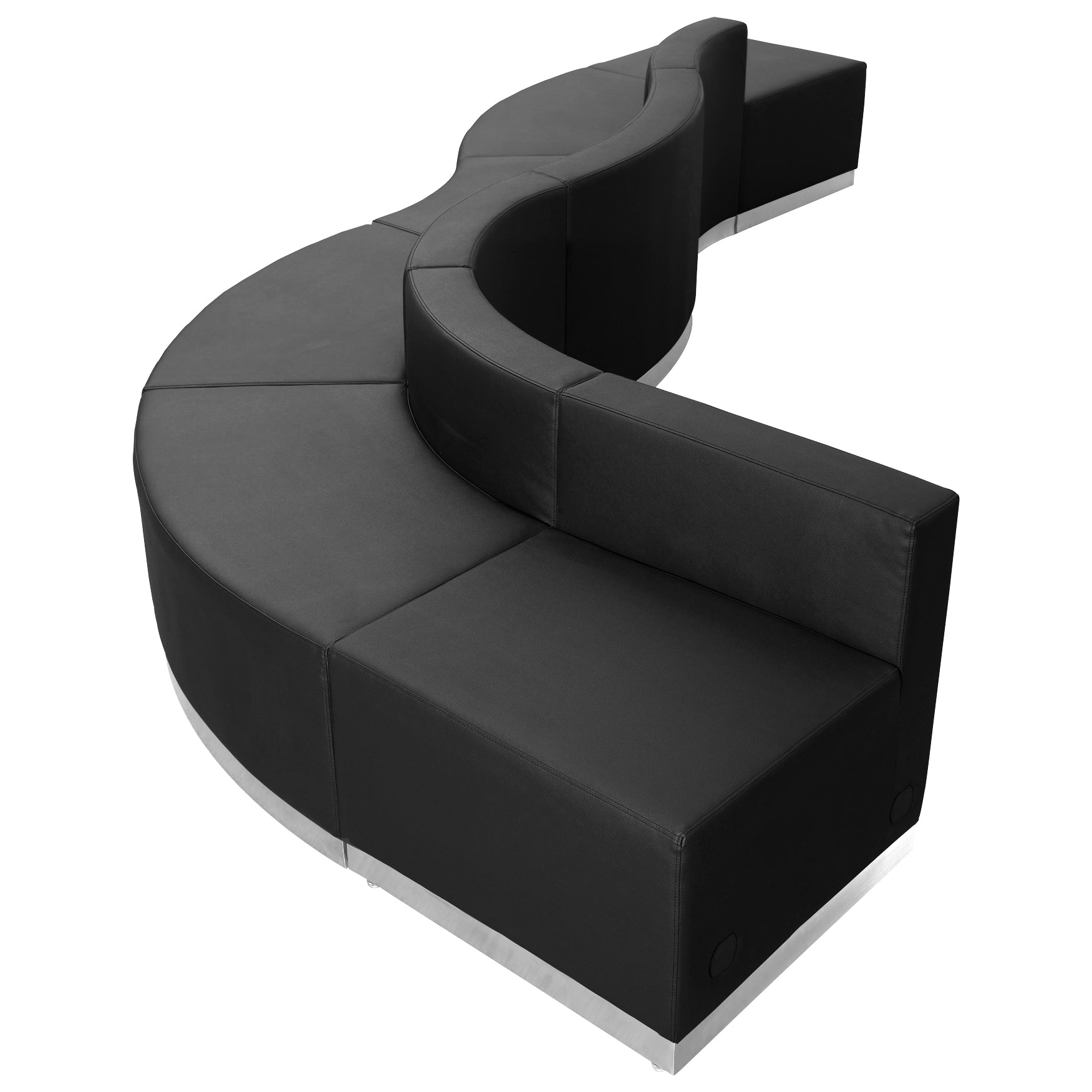 HERCULES Alon Series LeatherSoft Reception Configuration, 6 Pieces-Modular Reception Set-Flash Furniture-Wall2Wall Furnishings