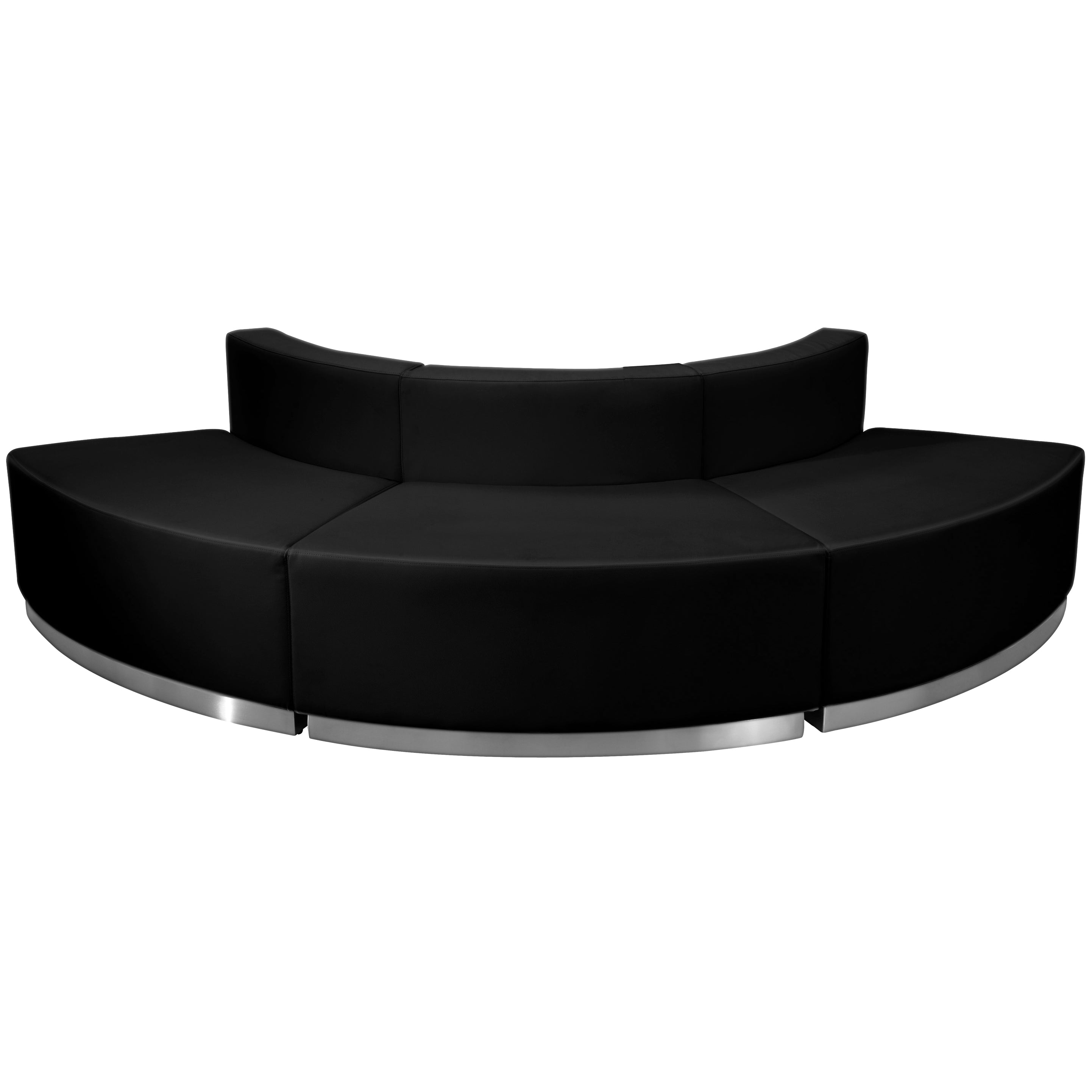 HERCULES Alon Series LeatherSoft Reception Configuration, 3 Pieces-Modular Reception Set-Flash Furniture-Wall2Wall Furnishings