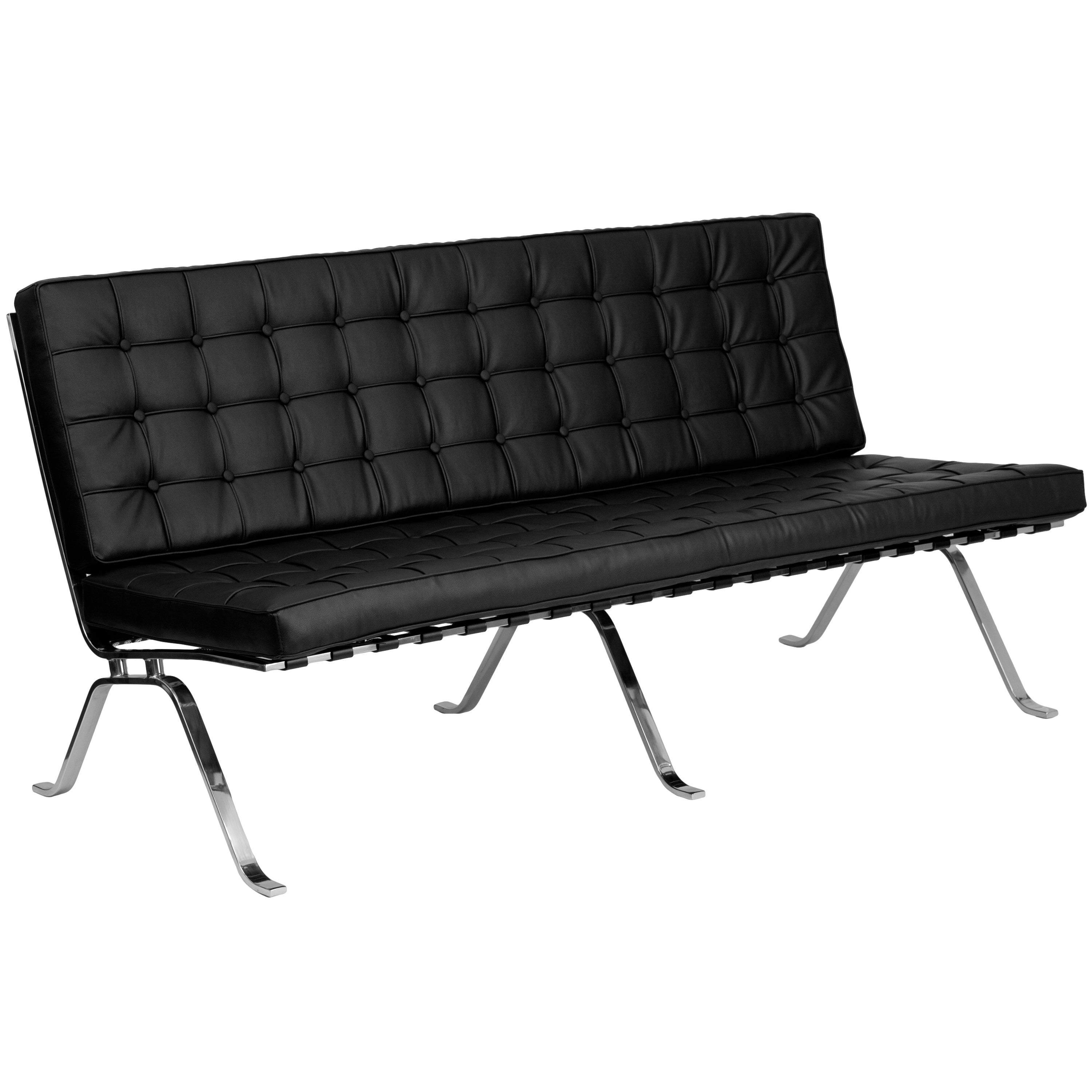 HERCULES Flash Series LeatherSoft Sofa with Curved Legs-Reception Sofa-Flash Furniture-Wall2Wall Furnishings