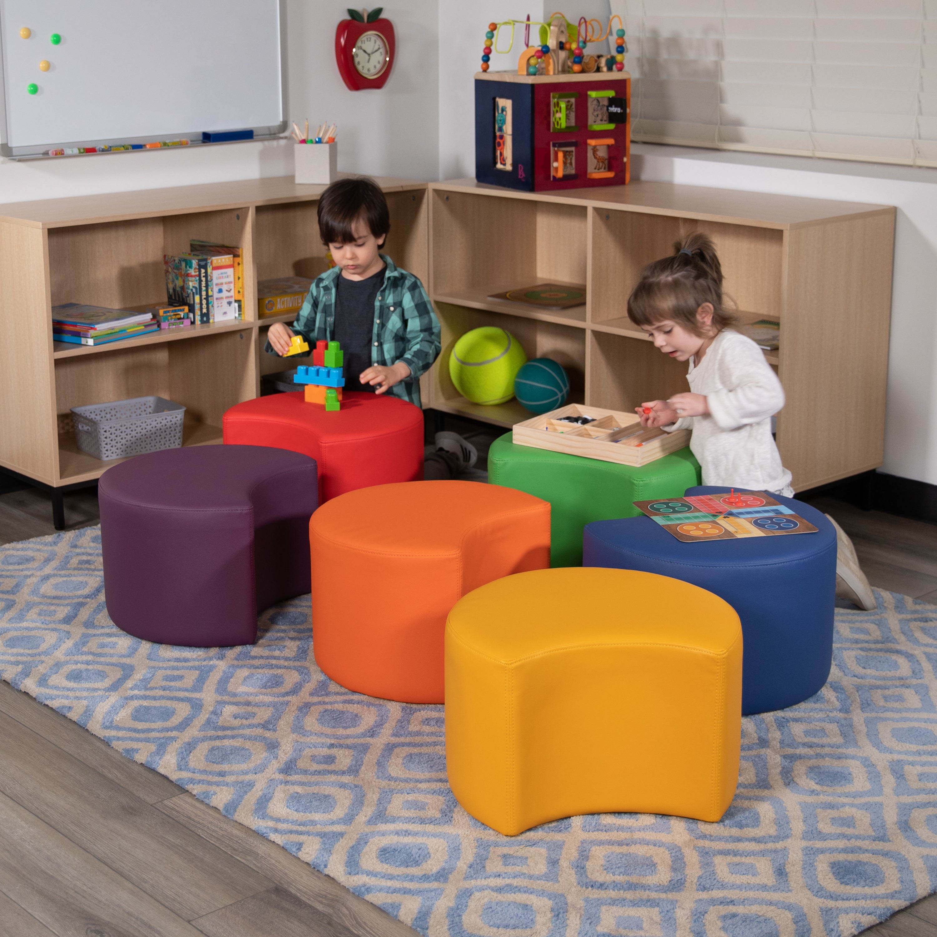 Soft Seating Flexible Moon for Classrooms and Daycares - 12" Seat Height-Soft Seating-Flash Furniture-Wall2Wall Furnishings