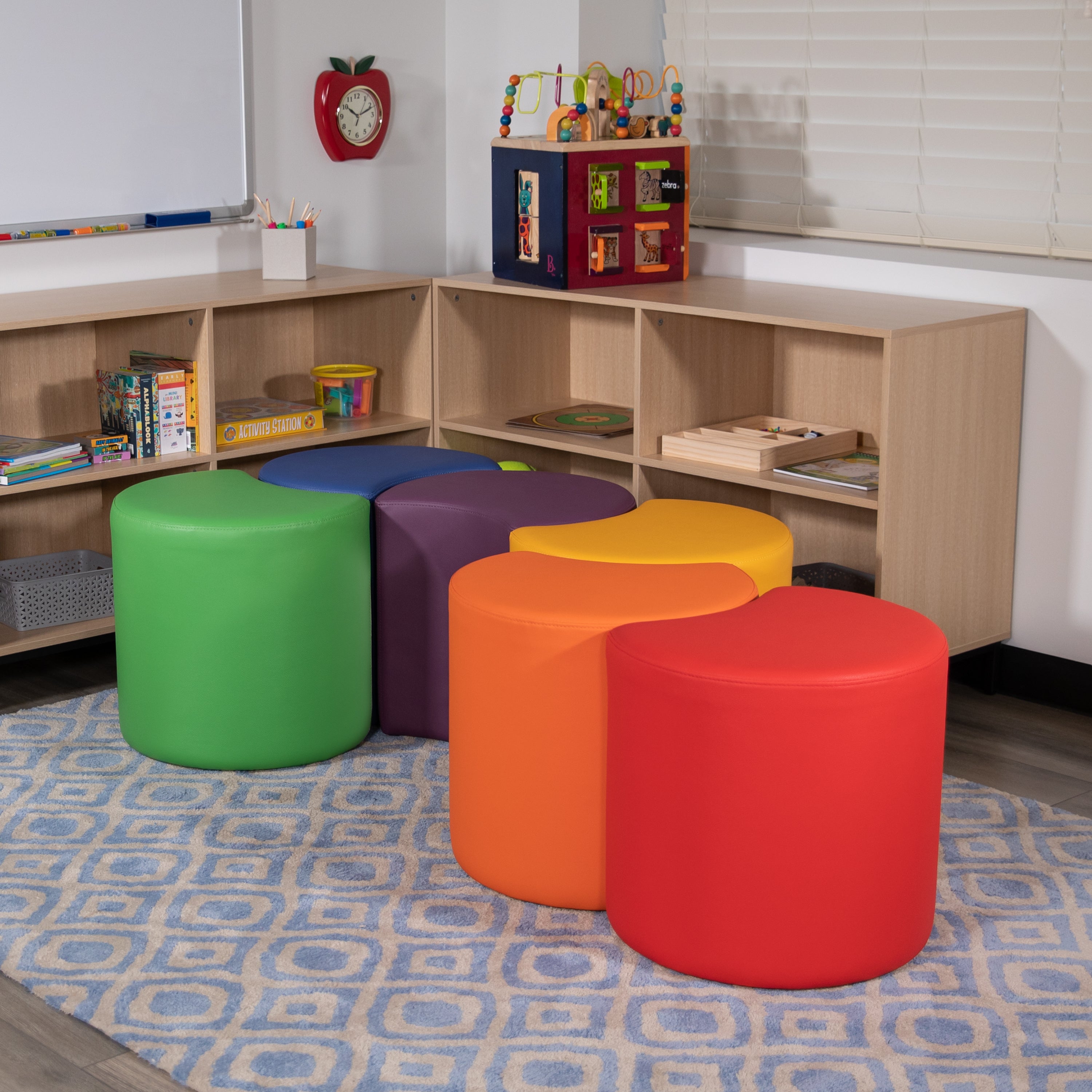 Soft Seating Flexible Moon for Classrooms and Common Spaces - 18" Seat Height-Soft Seating-Flash Furniture-Wall2Wall Furnishings
