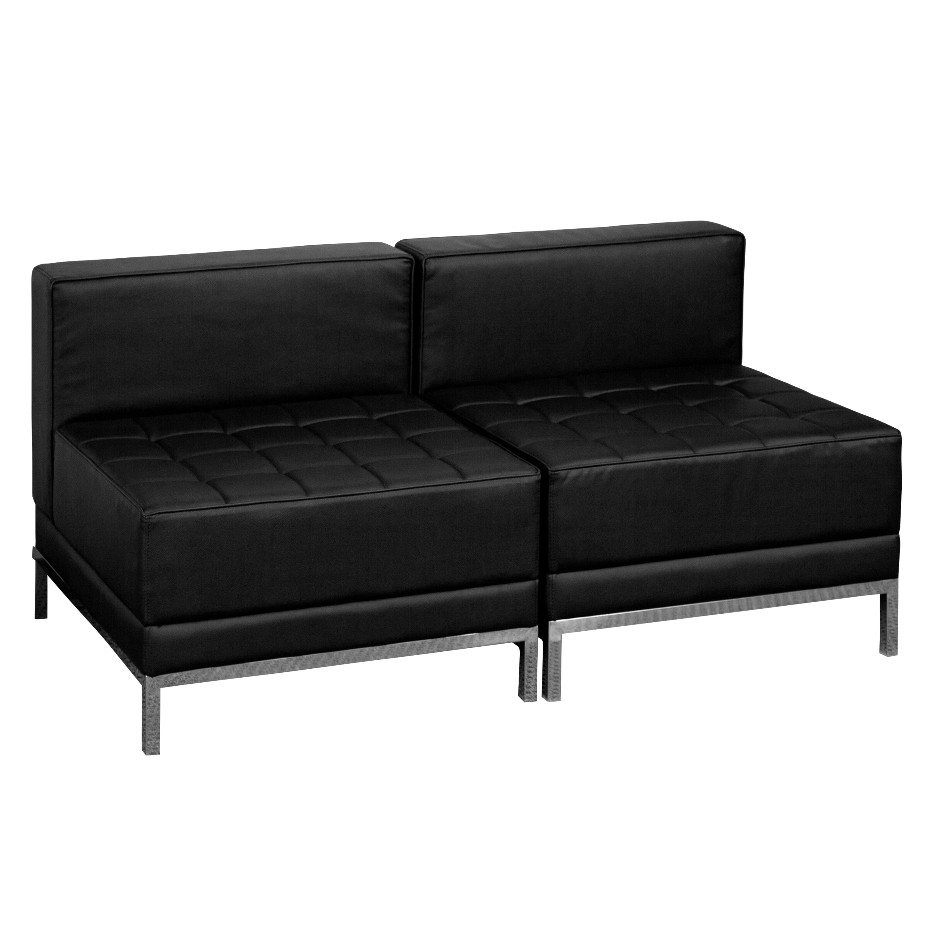 HERCULES Imagination Series LeatherSoft Lounge Set, 2 Pieces-Guest & Reception Bench-Flash Furniture-Wall2Wall Furnishings