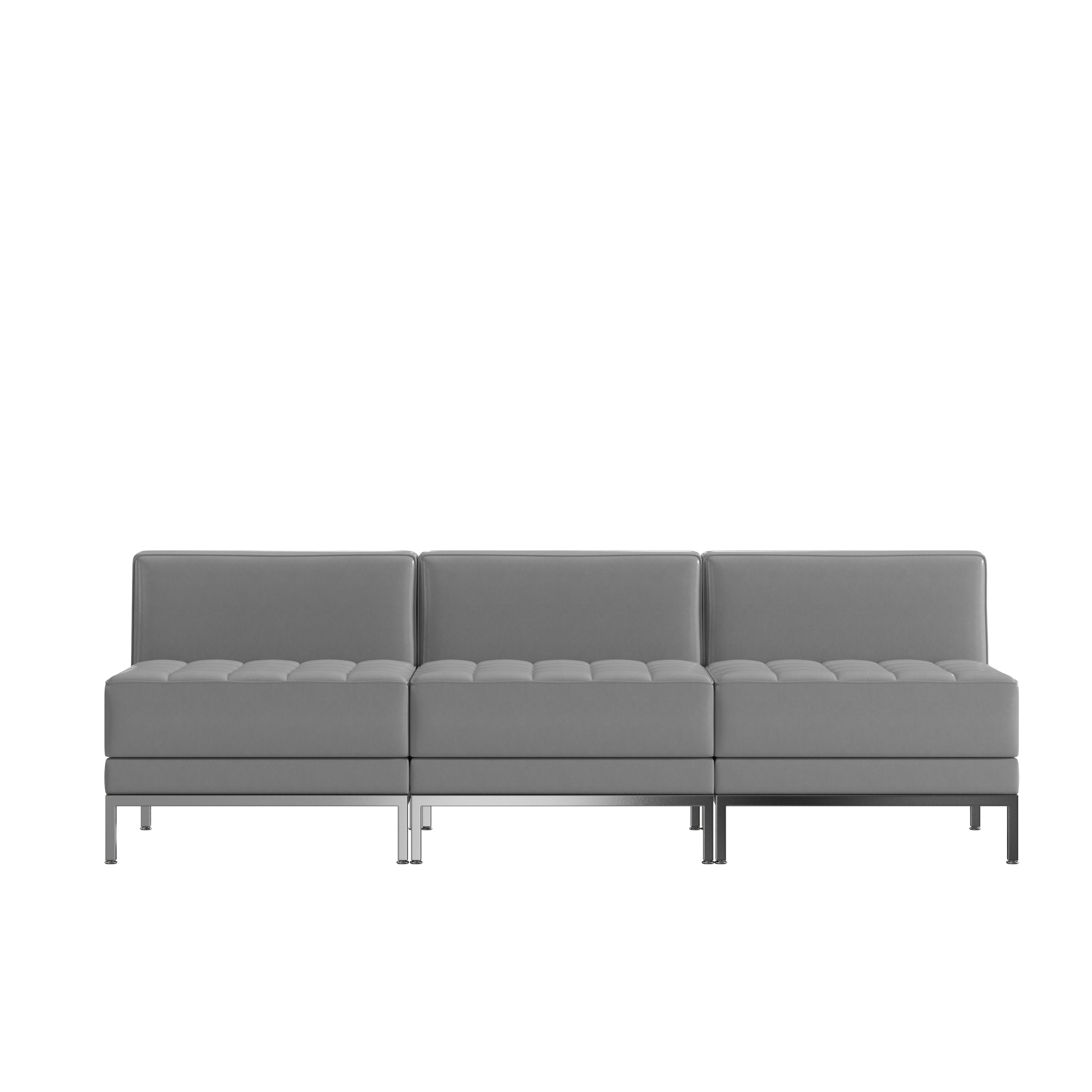 HERCULES Imagination Series LeatherSoft Lounge Set, 3 Pieces-Guest & Reception Bench-Flash Furniture-Wall2Wall Furnishings