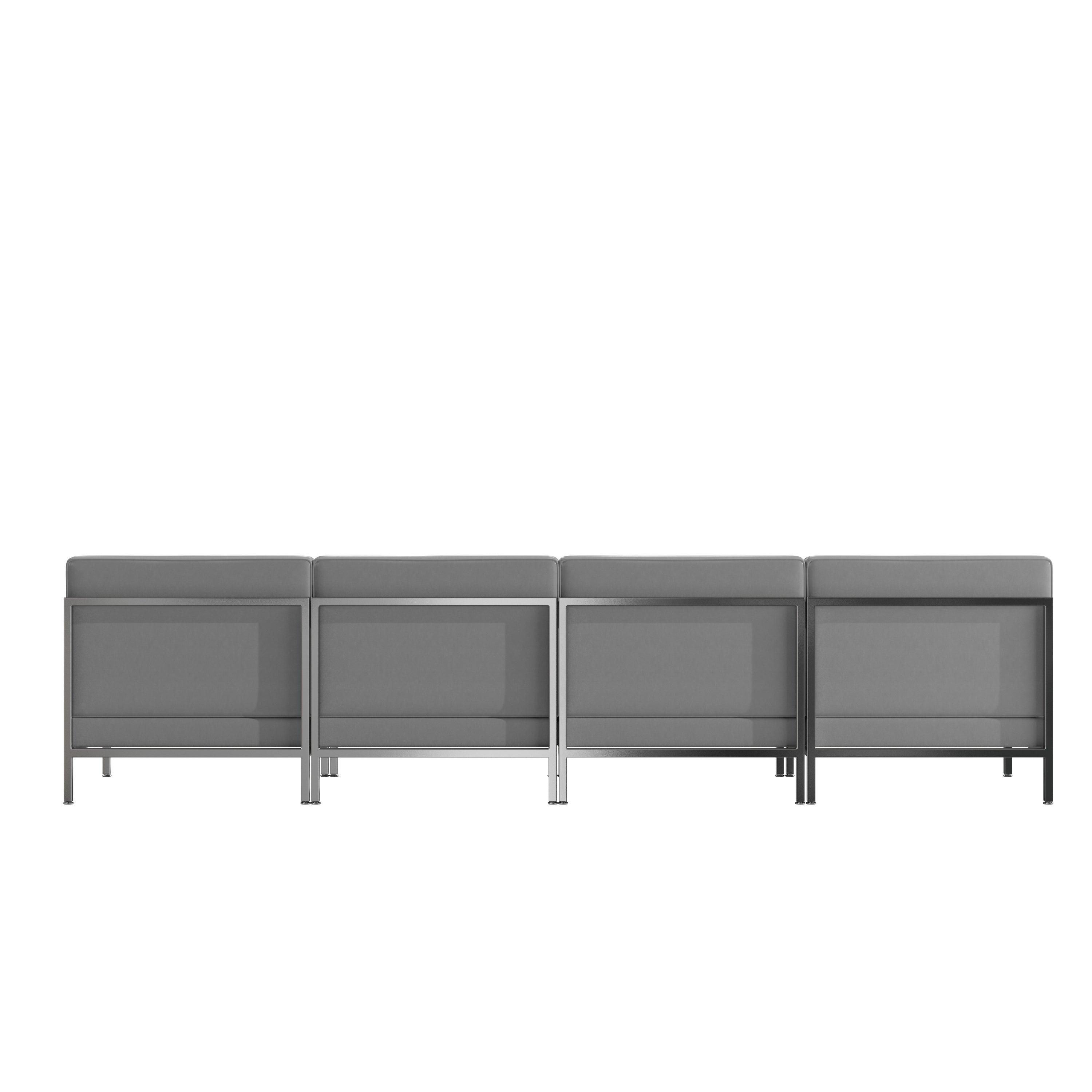 HERCULES Imagination Series LeatherSoft Lounge Set, 4 Pieces-Guest & Reception Bench-Flash Furniture-Wall2Wall Furnishings