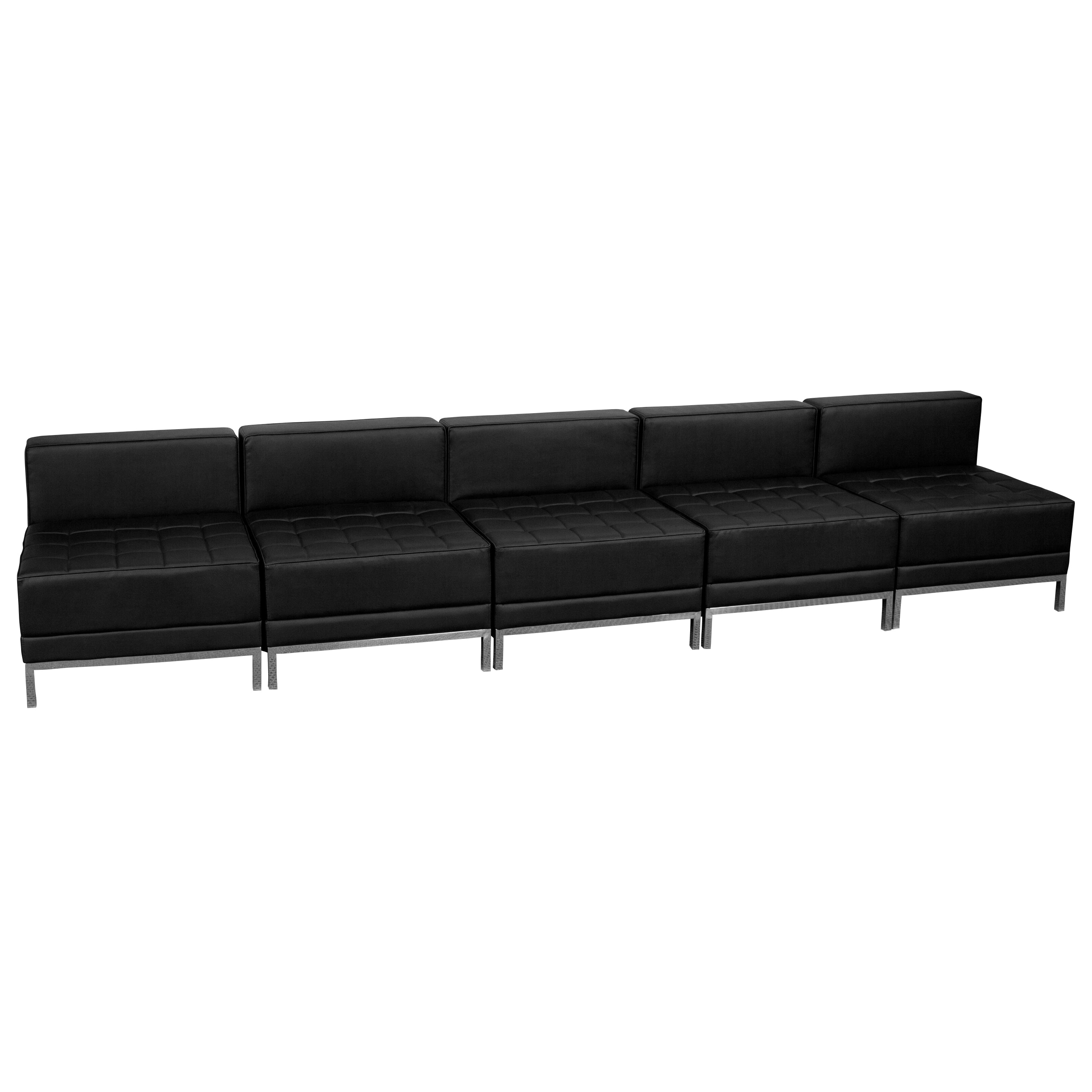 HERCULES Imagination Series LeatherSoft Lounge Set, 5 Pieces-Guest & Reception Bench-Flash Furniture-Wall2Wall Furnishings