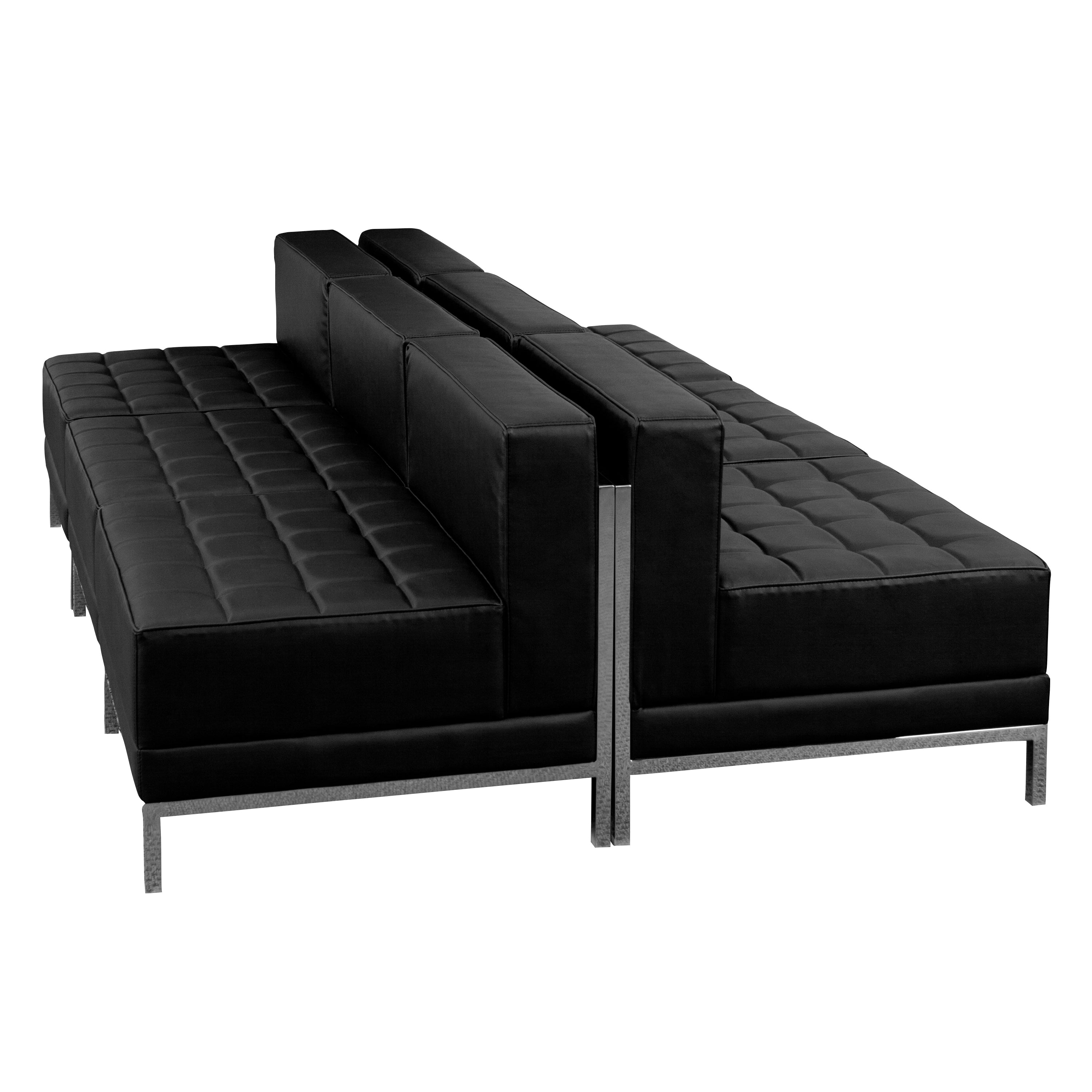 HERCULES Imagination Series LeatherSoft Lounge Set, 6 Pieces-Guest & Reception Bench-Flash Furniture-Wall2Wall Furnishings