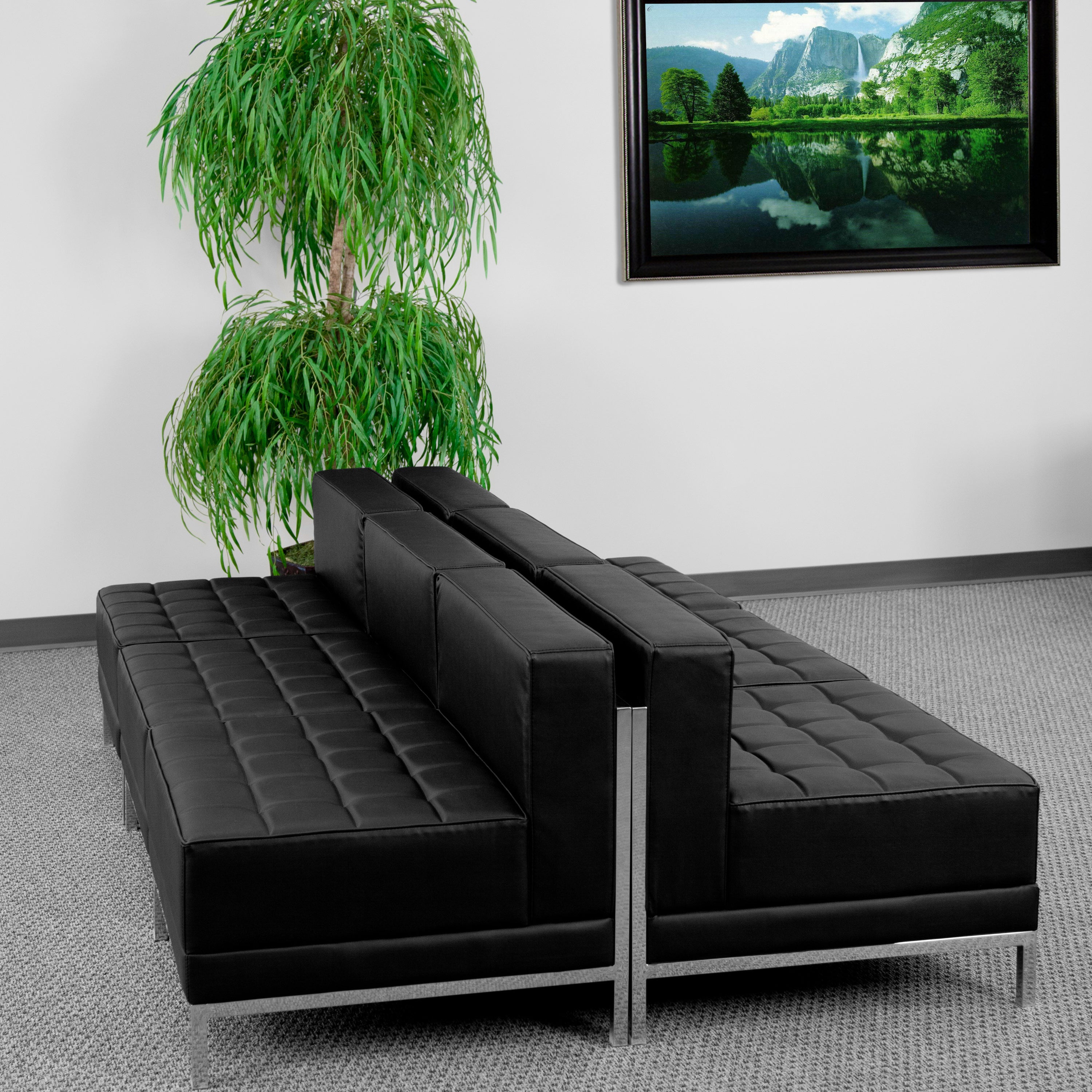 HERCULES Imagination Series LeatherSoft Lounge Set, 6 Pieces-Guest & Reception Bench-Flash Furniture-Wall2Wall Furnishings