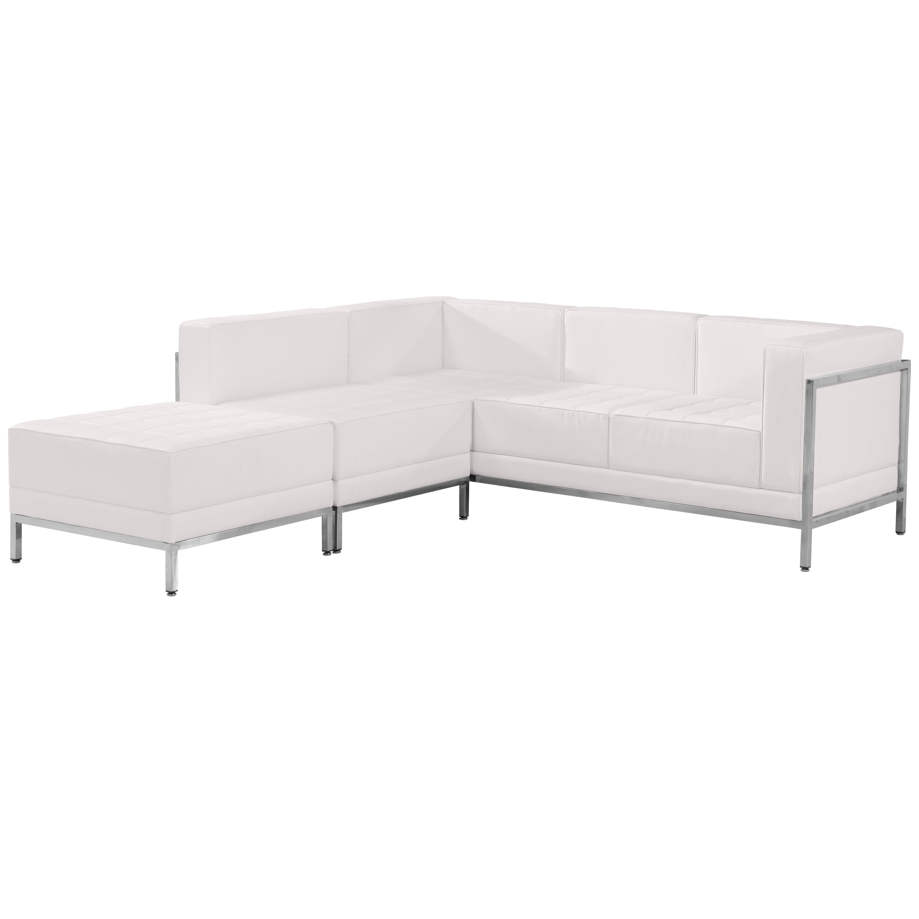 HERCULES Imagination Series LeatherSoft Sectional Configuration, 3 Pieces-Modular Reception Set-Flash Furniture-Wall2Wall Furnishings